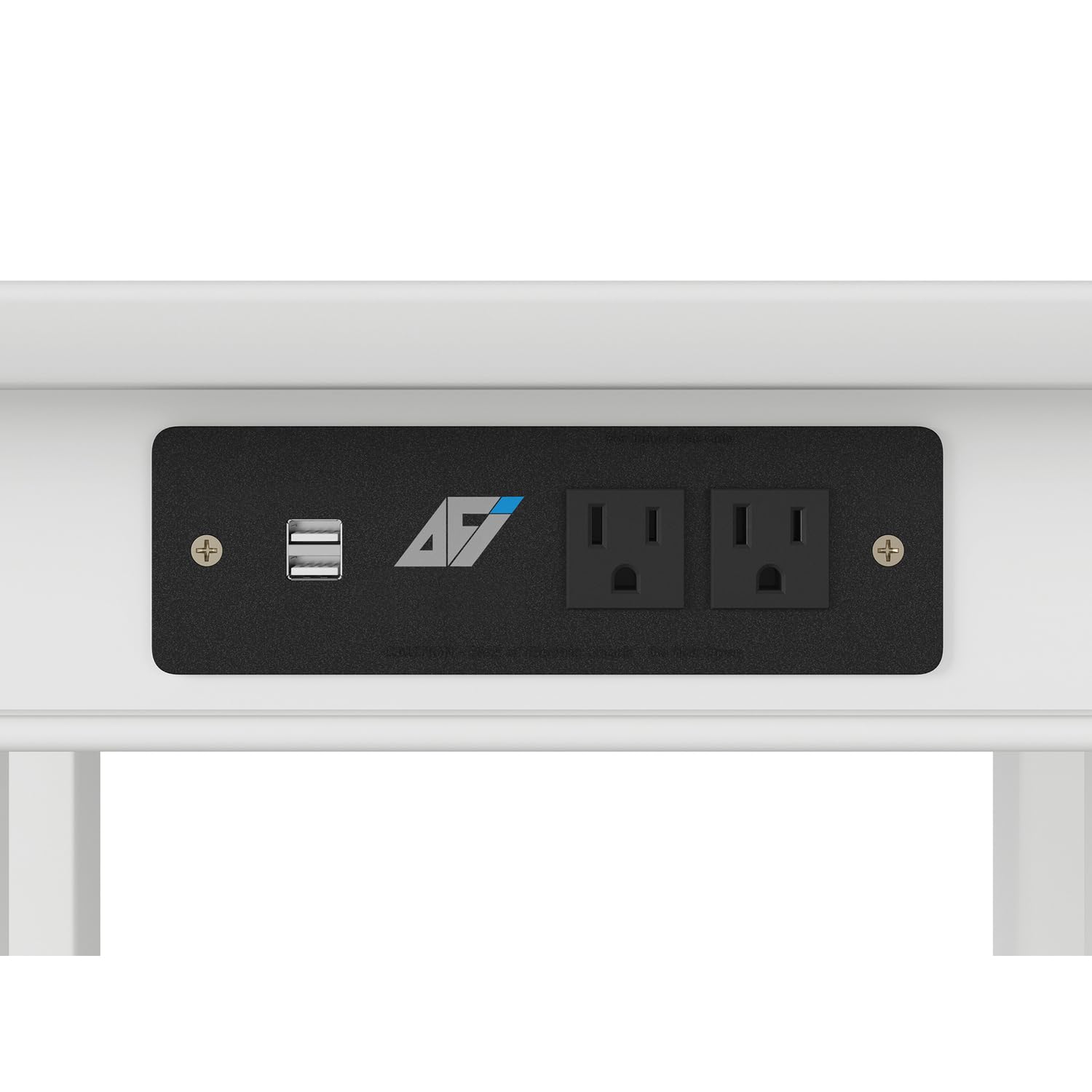 AFI Mission Printer Stand with Charging Station - Adjustable Height Computer Desk Organizer with USB Ports, White - Perfect for Home Office & Workspace Organization