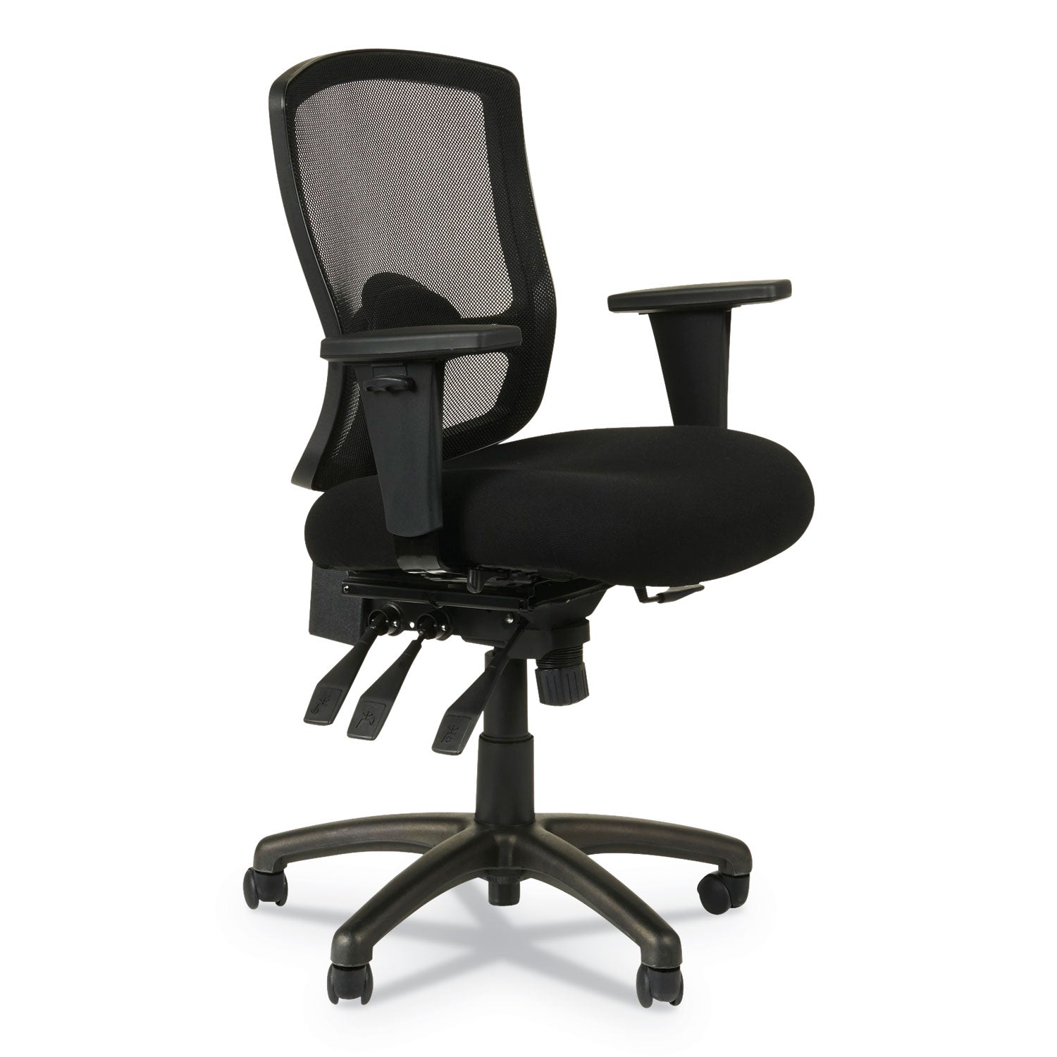 Alera Etros Series Mesh Mid Back Petite Multifunctional Office Chair - 275 lb Weight Capacity, Adjustable Seat Height 17.16