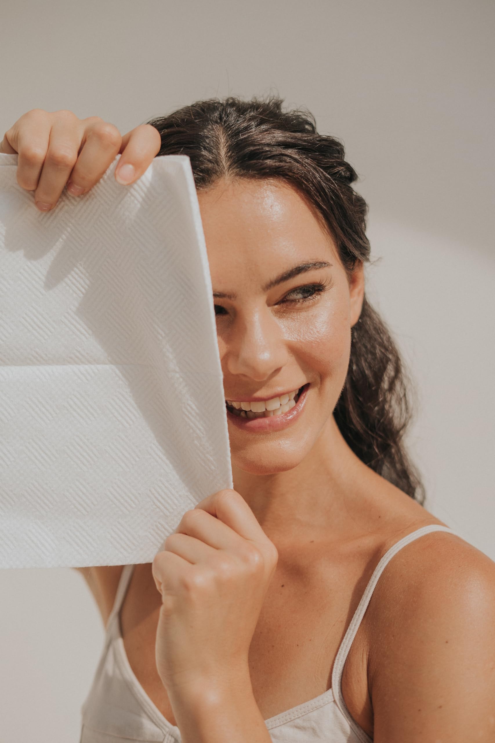 Biodegradable Disposable Face Towels 30CT - Gentle Makeup Remover & Facial Cleansing Wipes for Travel, Gym & Daily Skincare Routine