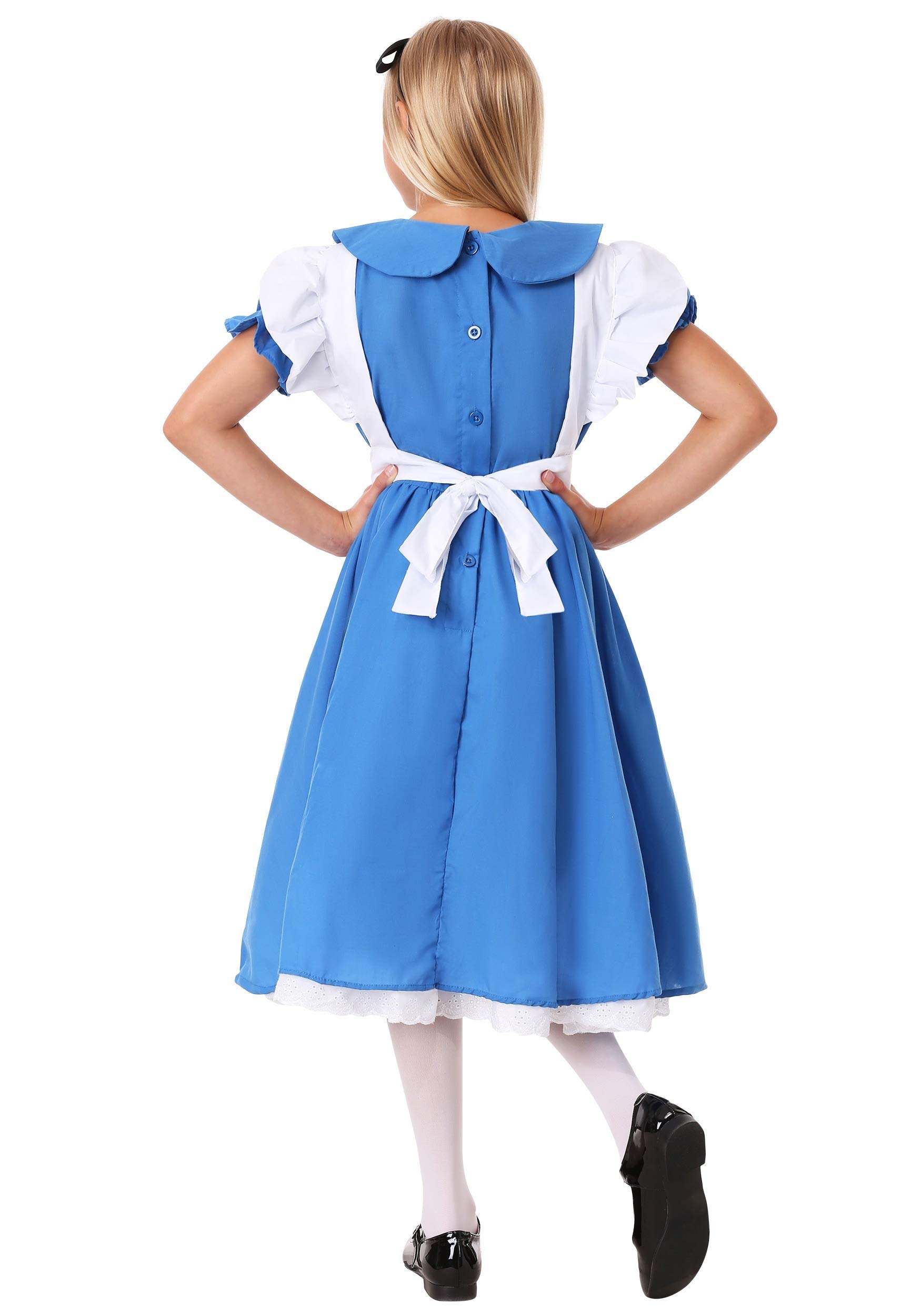 Alice in Wonderland Deluxe Costume for Girls - Blue & White Alice Dress Halloween Outfit | Perfect for Cosplay, Dress-Up & Themed Parties