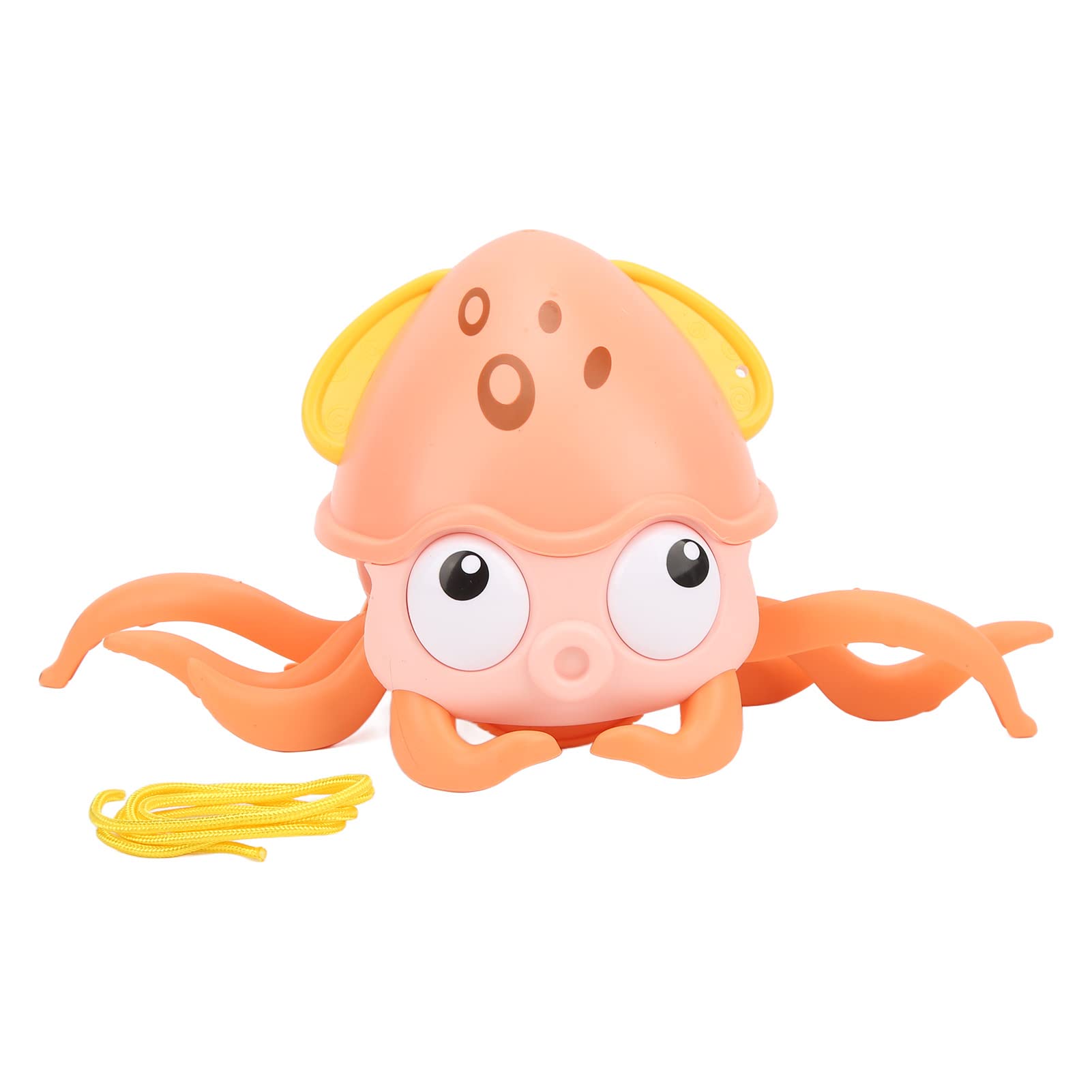 **Wind-Up Octopus Bath Toy - Cute Floating & Crawling Water Toy for Babies 18+ Months - Stimulates Imagination - Perfect for Bathtime, Beach & Pool Play - Great Birthday Gift (Orange)**