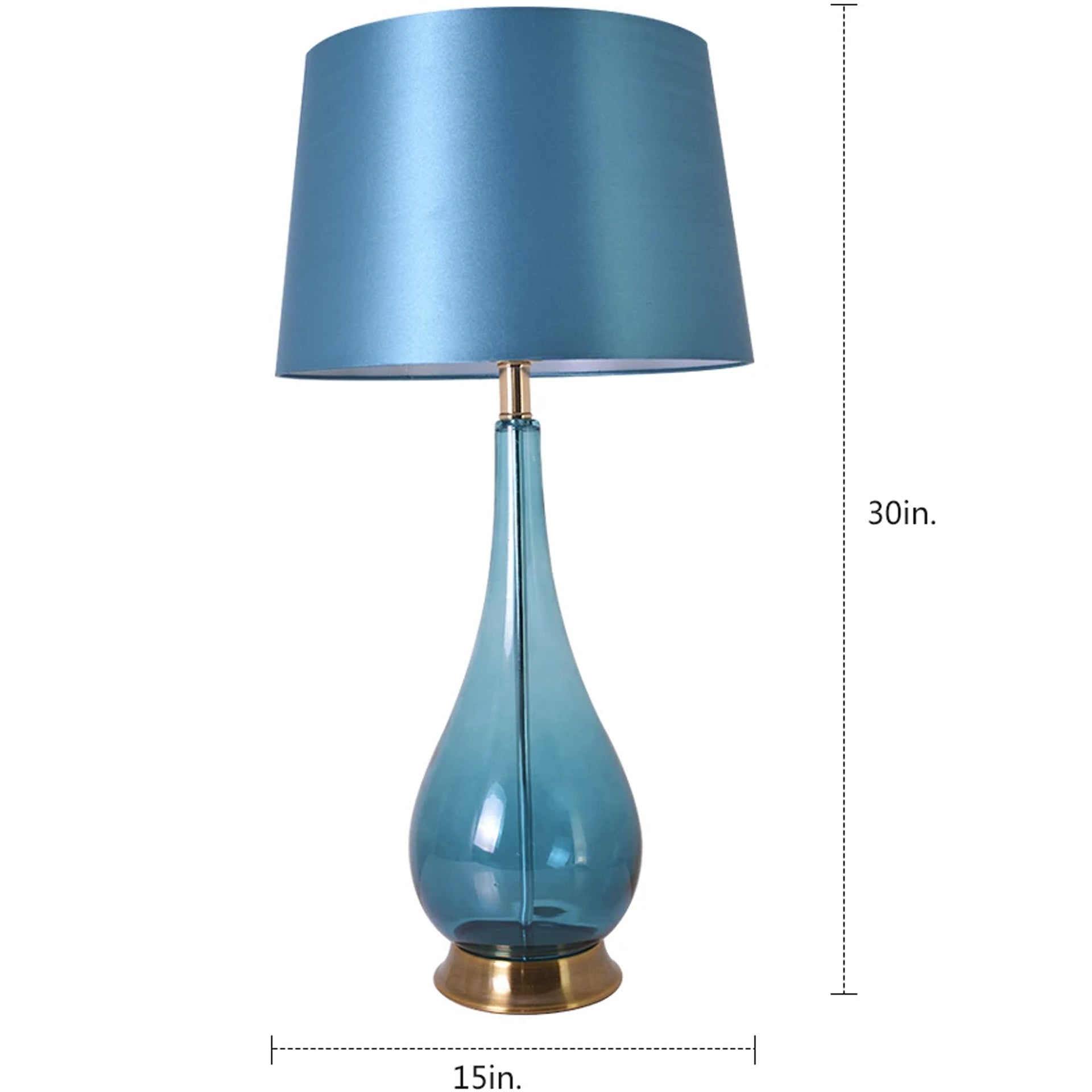 Tulip Big Translucent Ombre Glass Table Lamp Set of 2 - 30 Inch Modern Home Decor Lighting for Living Room, Bedroom & Office