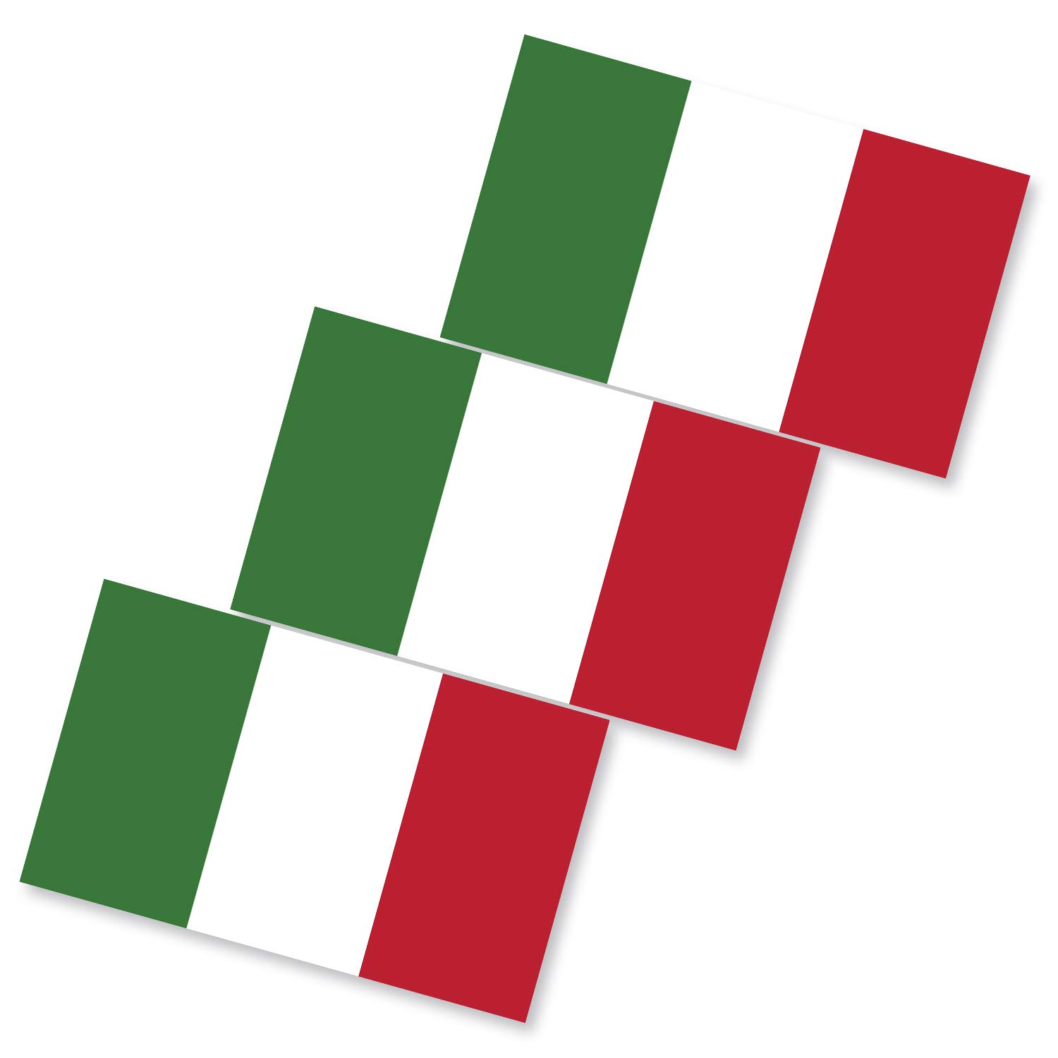 3-Pack 3x5 Italy Flag Stickers - Durable Waterproof Italian Flag Bumper Stickers for Cars, Laptops & Windows - Perfect for Sports Events, Travel & National Pride Decoration
