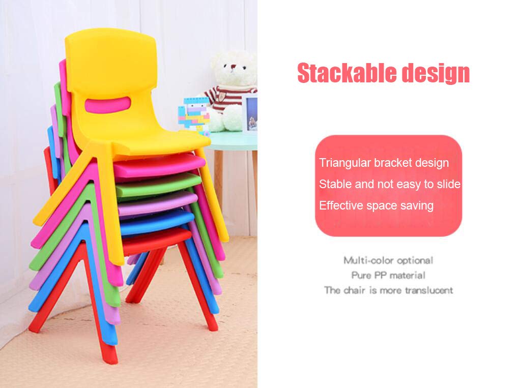 Stackable Kids Plastic Chairs for Indoor & Outdoor Use - Lightweight Children's Chairs for Picnic, Party, Garden, Nursery & Club (Blue) - Perfect for Playrooms, Backyards & Birthday Events