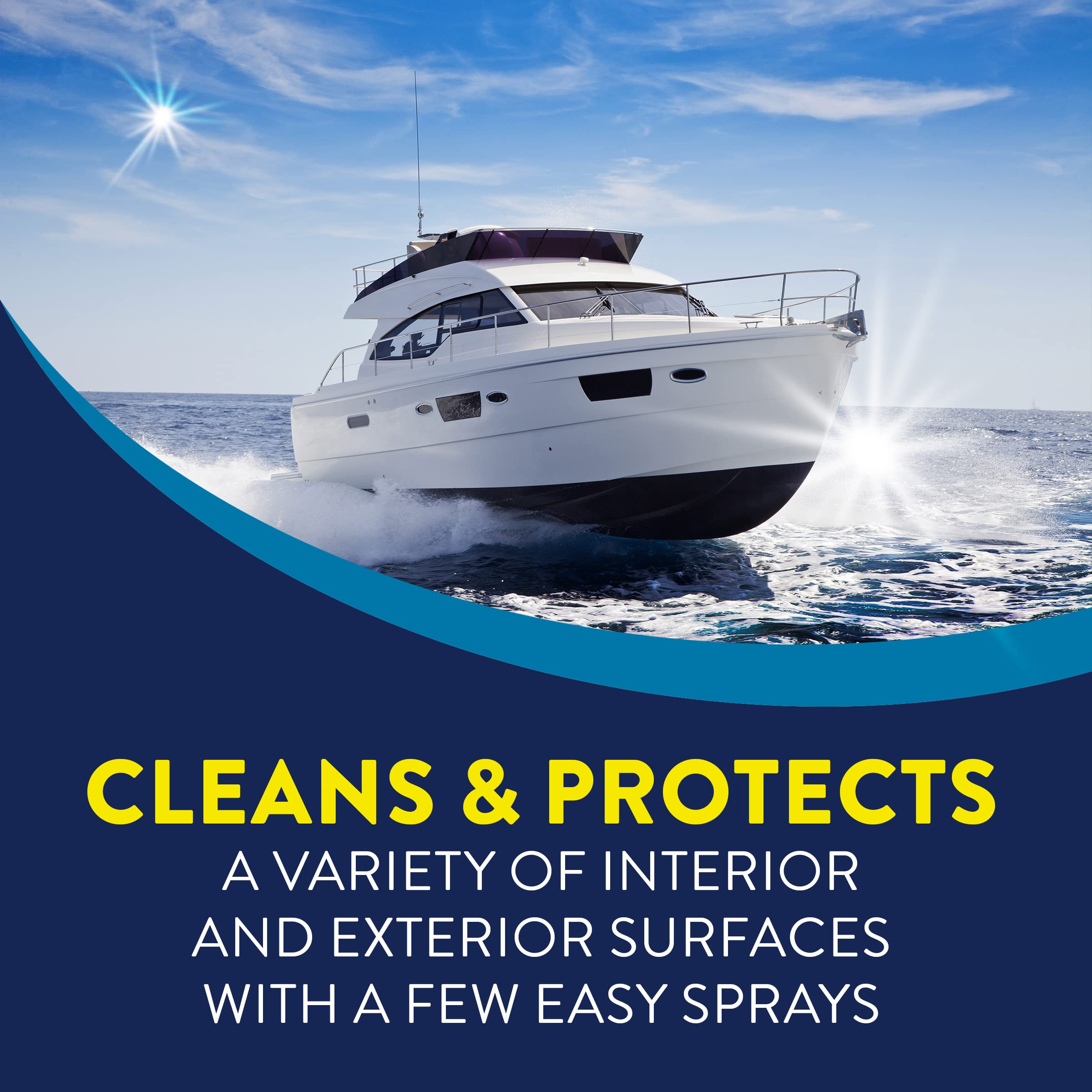 UV Protectant Spray for Cars, Boats, RVs - Sun Protection for Vinyl, Tires & Outdoor Furniture (32 Fl Oz) | Prevent Fading & Cracking in Harsh Sunlight