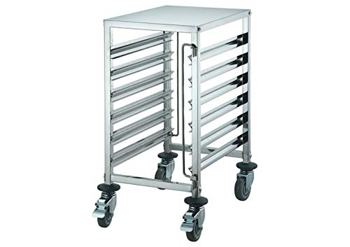 Winco Stainless Steel 12-Tier Under Counter Steam Table Food Pan Rack with 1.5