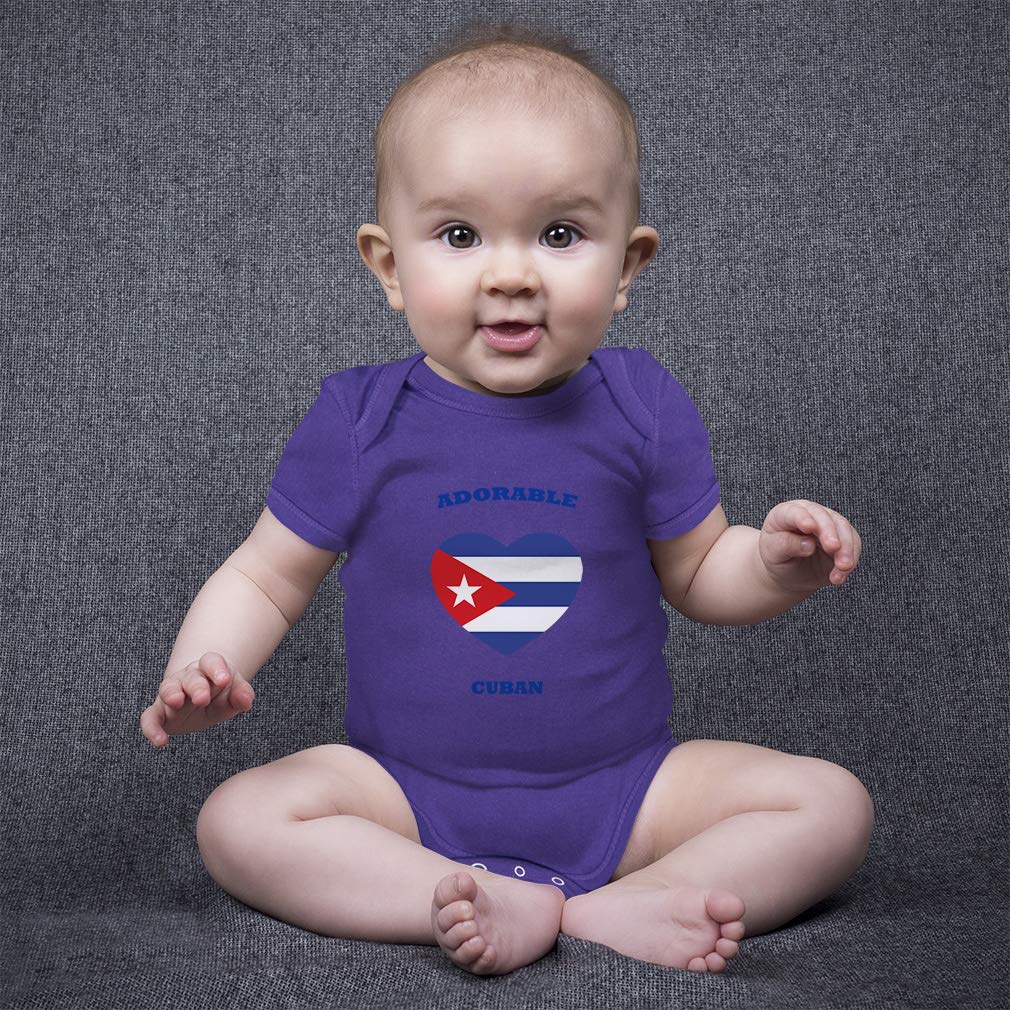Custom Baby Bodysuit for Boys & Girls - Adorable Cuban Heart Design, Funny & Soft Cotton Infant Clothes - Perfect for Photoshoots, Birthdays & Everyday Wear