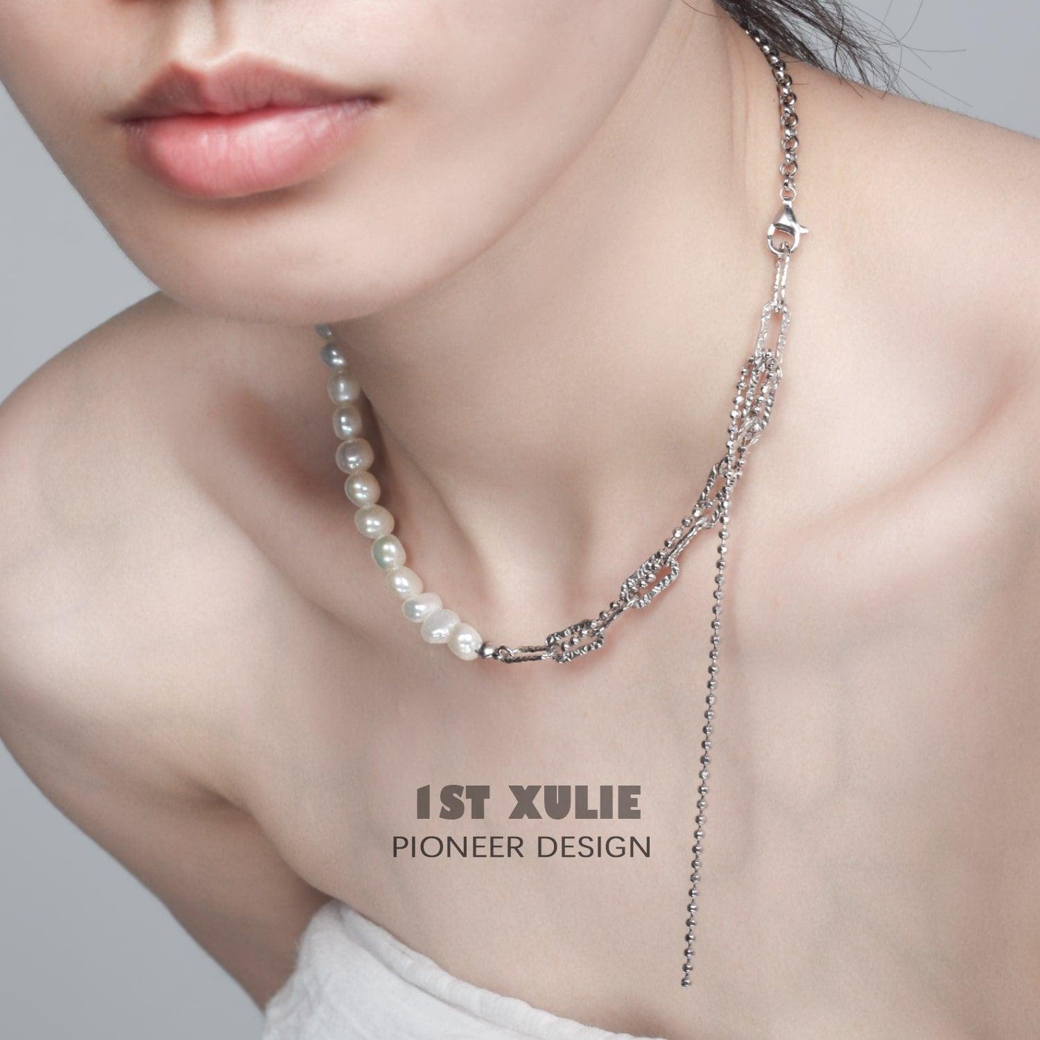 Tears of Mermaid™ Sterling Silver Baroque Pearl Necklace - Elegant Jewelry Gift for Women, Brides & Special Occasions