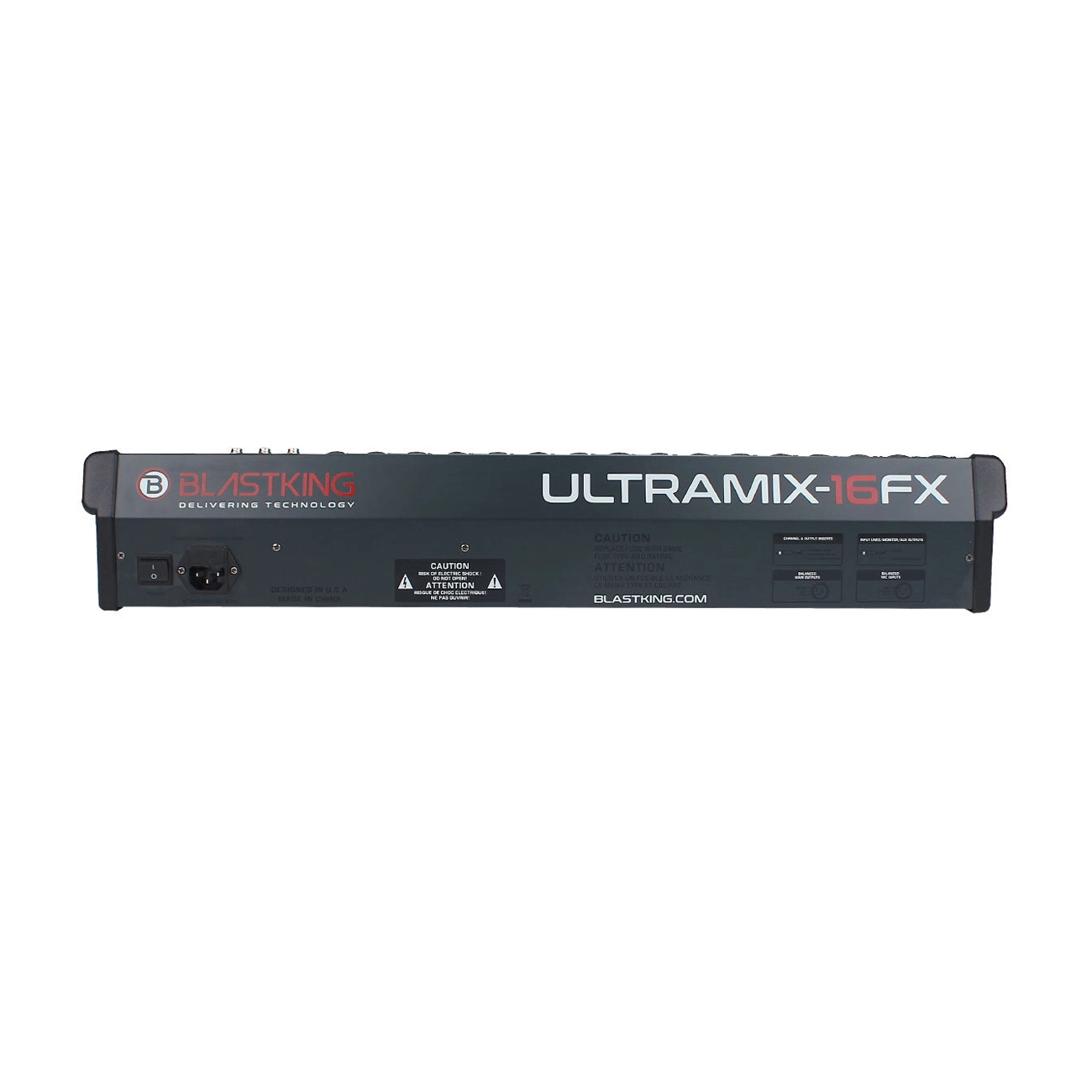 Blastking 16 Channel Analog Stereo Mixing Console - ULTRAMIX 16FX Professional Audio Mixer for Live Music, DJ, Studio Recording & Podcasting
