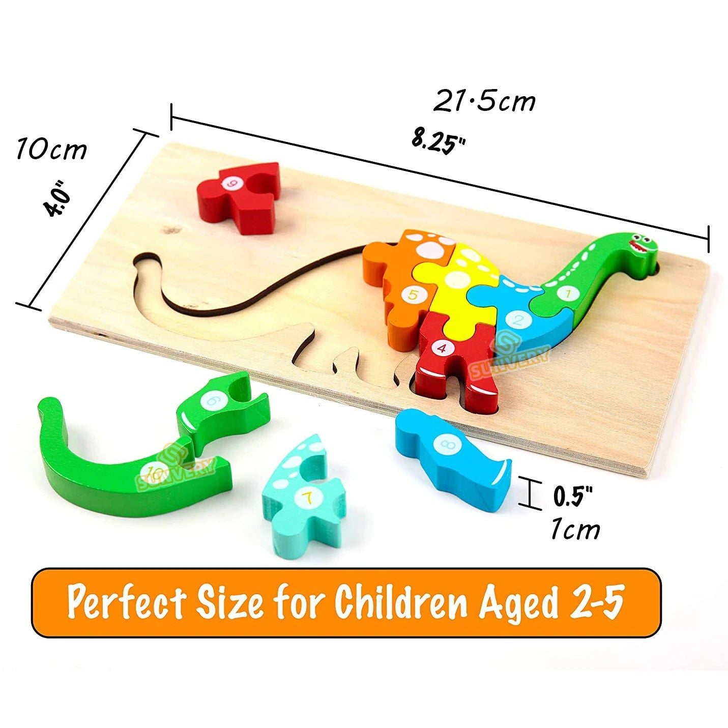 Montessori Wooden Puzzles for Toddlers - Educational Learning Toys for Kids Ages 1-3 - Perfect for Early Childhood Development & Homeschool Activities