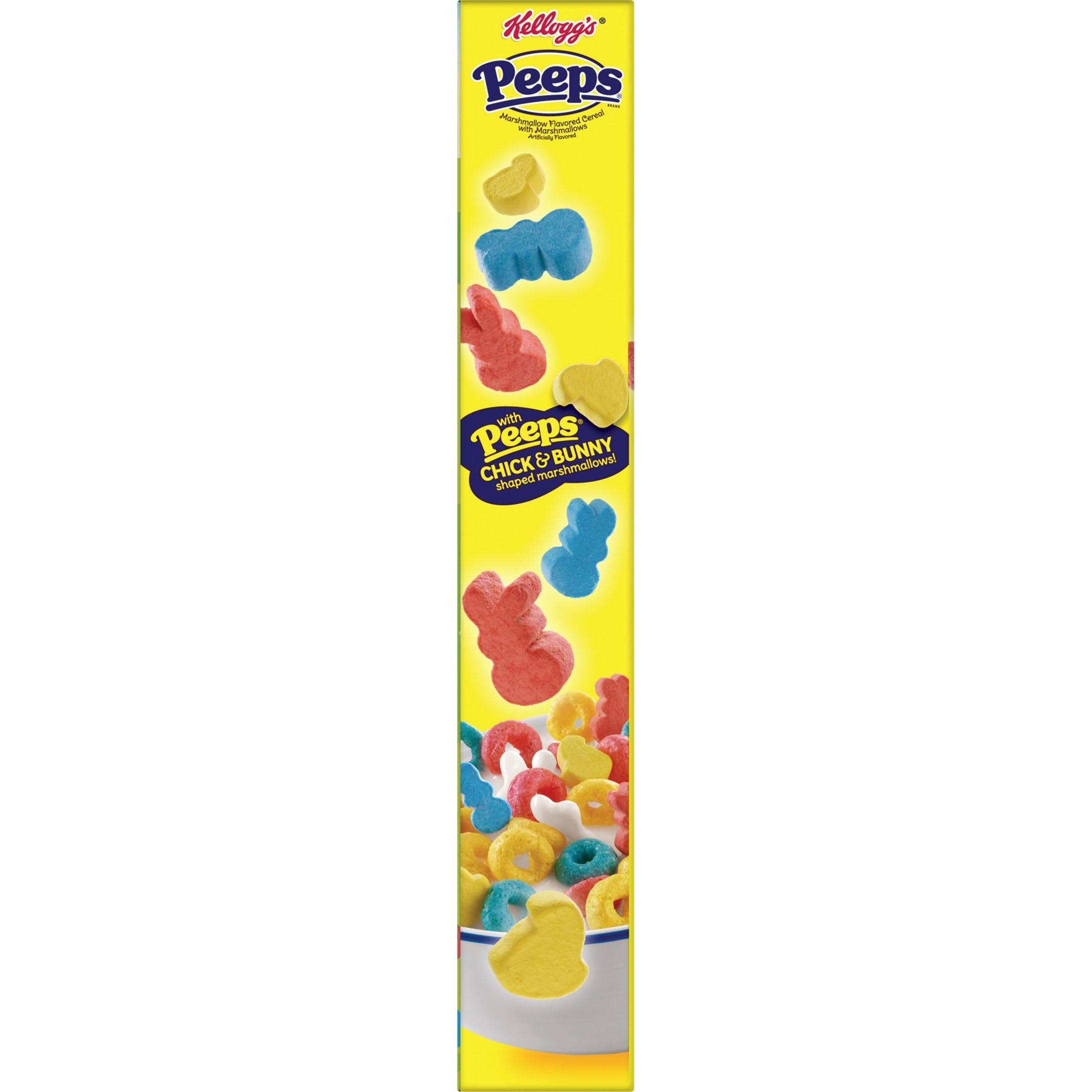 Kellogg's Peeps Breakfast Cereal with Marshmallows - 8oz Box | Kids Easter Snacks & Morning Meal | 8 Essential Vitamins & Minerals | Great for School Lunches, Holiday Treats & Family Breakfasts