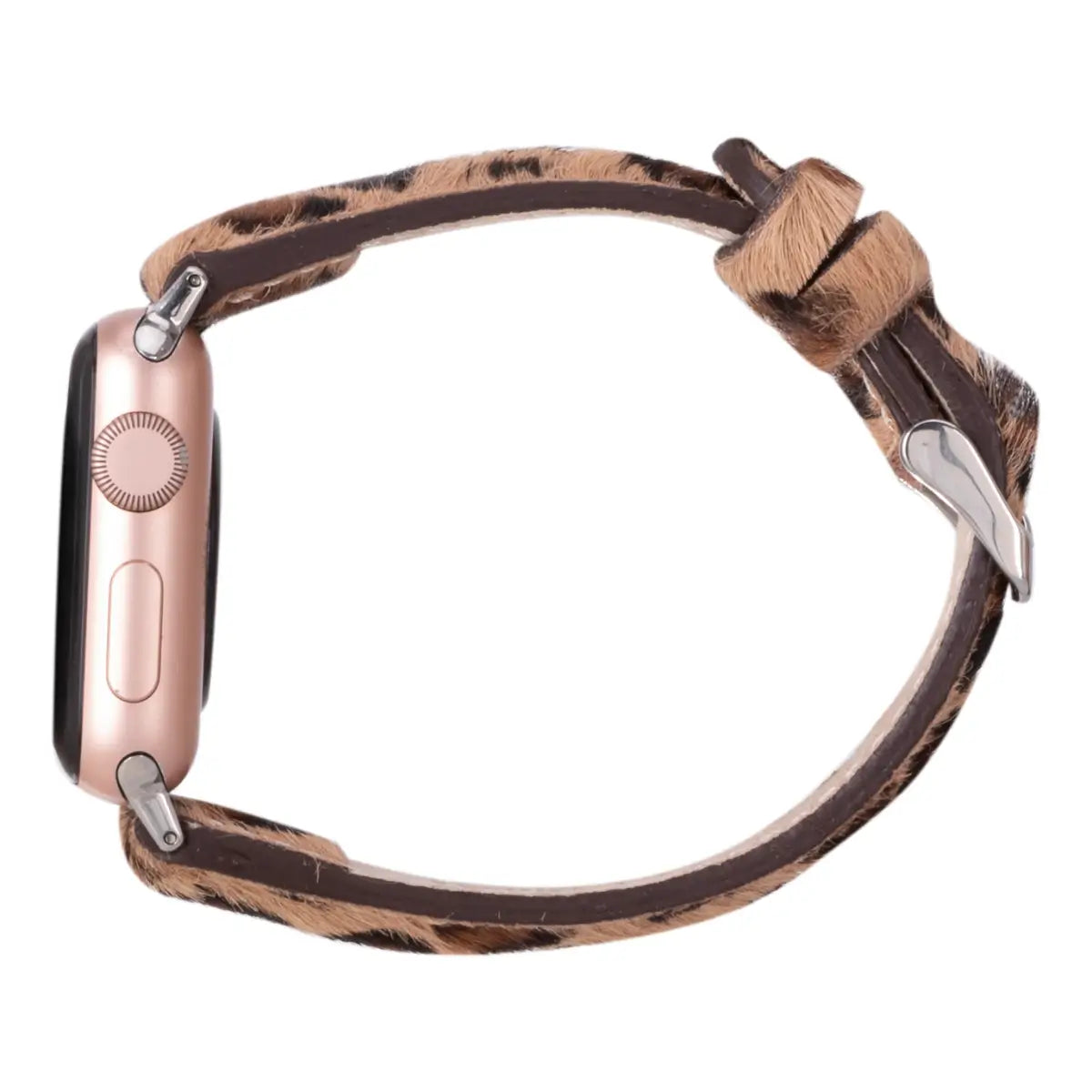 Stylish Faux Leopard Print Leather Apple Watch Band - Slim & Comfortable Design for Workouts, Office & Everyday Wear