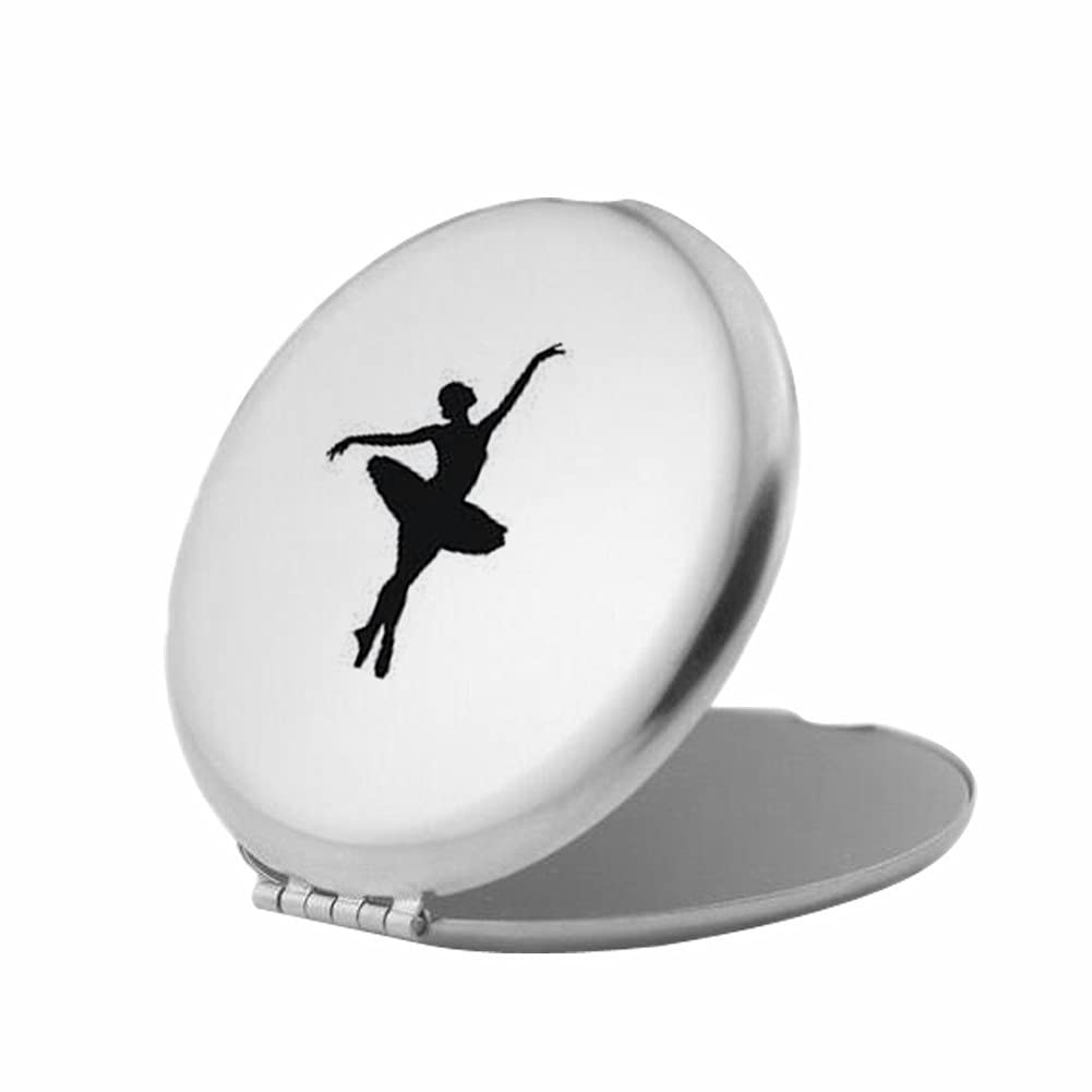 ZKXXJ Stainless Steel Portable Compact Mirror - Double Sided Folding Travel Makeup Mirror for Women & Girls | Perfect for Purse, Pocket, Travel & Home Use | Great Gift Idea for Her