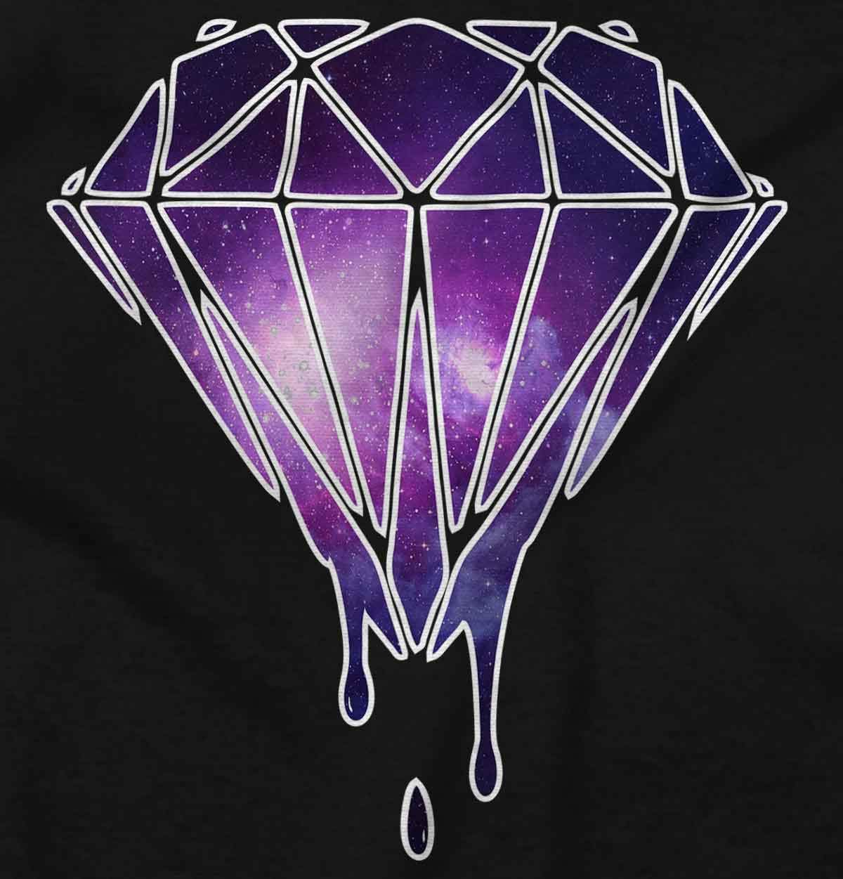 Galaxy Print Melting Diamond Graphic Tank Top for Men & Women - Trendy Space-Themed Casual Tee for Summer Outfits & Streetwear Fashion