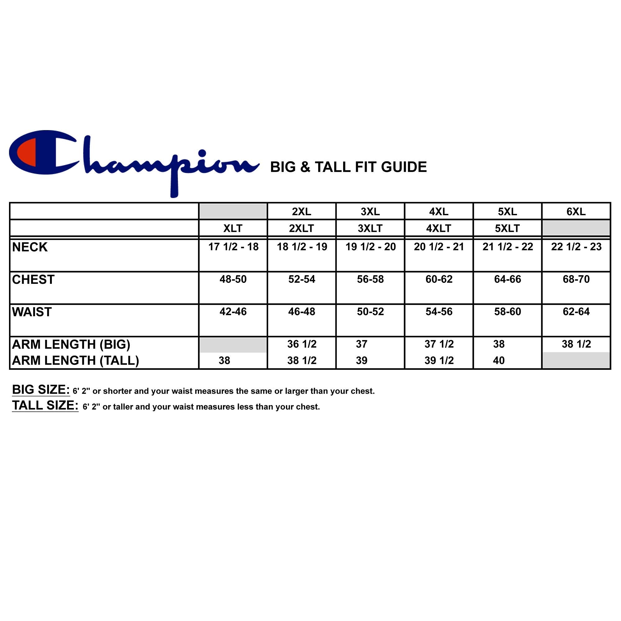 Champion Big and Tall Men's Cotton Crewneck Sweatshirt - Comfortable Casual Pullover for Plus Size Men | Perfect for Lounge Wear, Gym, and Everyday Outfits