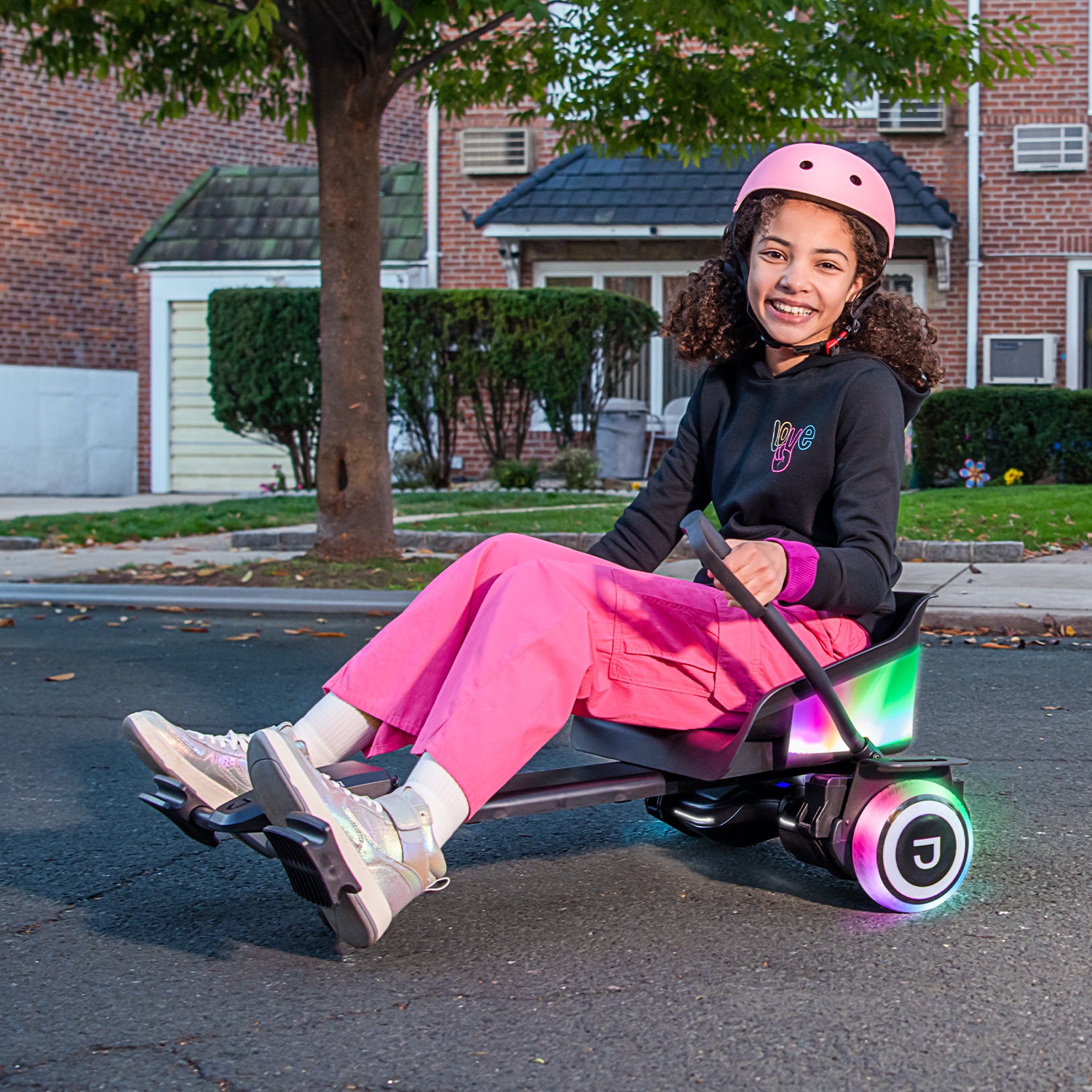 Remix Light Up JetKart - LED Glow Racing Kart for Kids & Adults, Electric Drift Go Kart with Remote Control - Perfect for Backyard Racing, Birthday Parties & Outdoor Fun