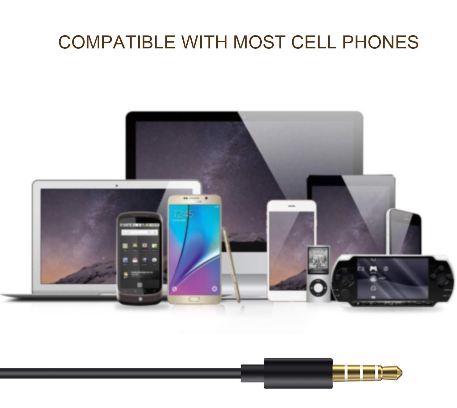 2 Pack Wired In-Ear Headphones with Microphone & Remote Control - 3.5mm Jack Noise Isolating Earbuds for iPhone, Samsung, Huawei, Android Phones, Tablets & Laptops - Perfect for Commuting, Workouts & Online Meetings