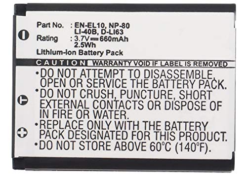 Synergy Digital Camera Battery for Olympus DS-2500 - 3.7V 660mAh Li-ion Replacement Battery (Compatible with Agfa) - Perfect for Travel Photography & Outdoor Shooting