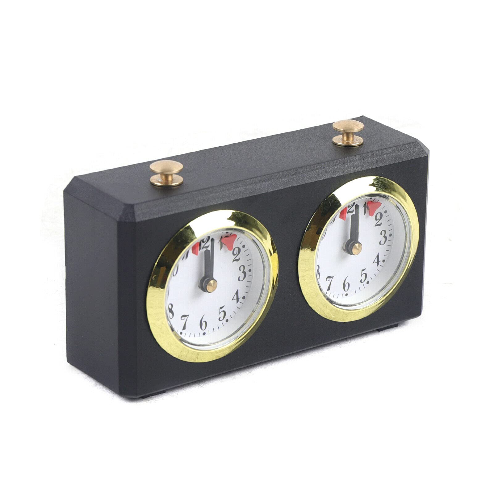 Professional Wooden Mechanical Chess Clock Timer - High Precision Analog Tournament Chess Clock with Countdown for International Chess Matches & Board Games | Perfect for Competitive Play, Home Games, and Chess Clubs
