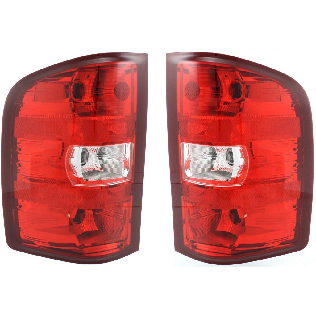 2012-2014 GMC Sierra 2500 HD Tail Lights Pair - CAPA Certified OEM Replacement with Dual Filament Bulbs (GM2800207 GM2801207 25958482 25958483) | Perfect for Night Driving & Enhanced Vehicle Safety