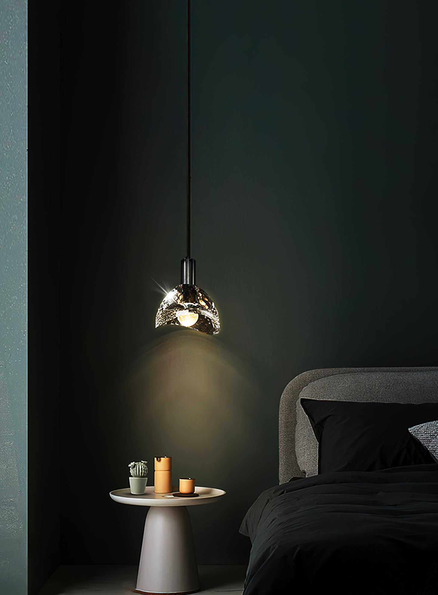 Nordic Crystal Pendant Light - Modern Glass Chandelier for Dining Room, Bedroom & Living Room Decor | Elegant Ceiling Lighting Fixture for Home & Office