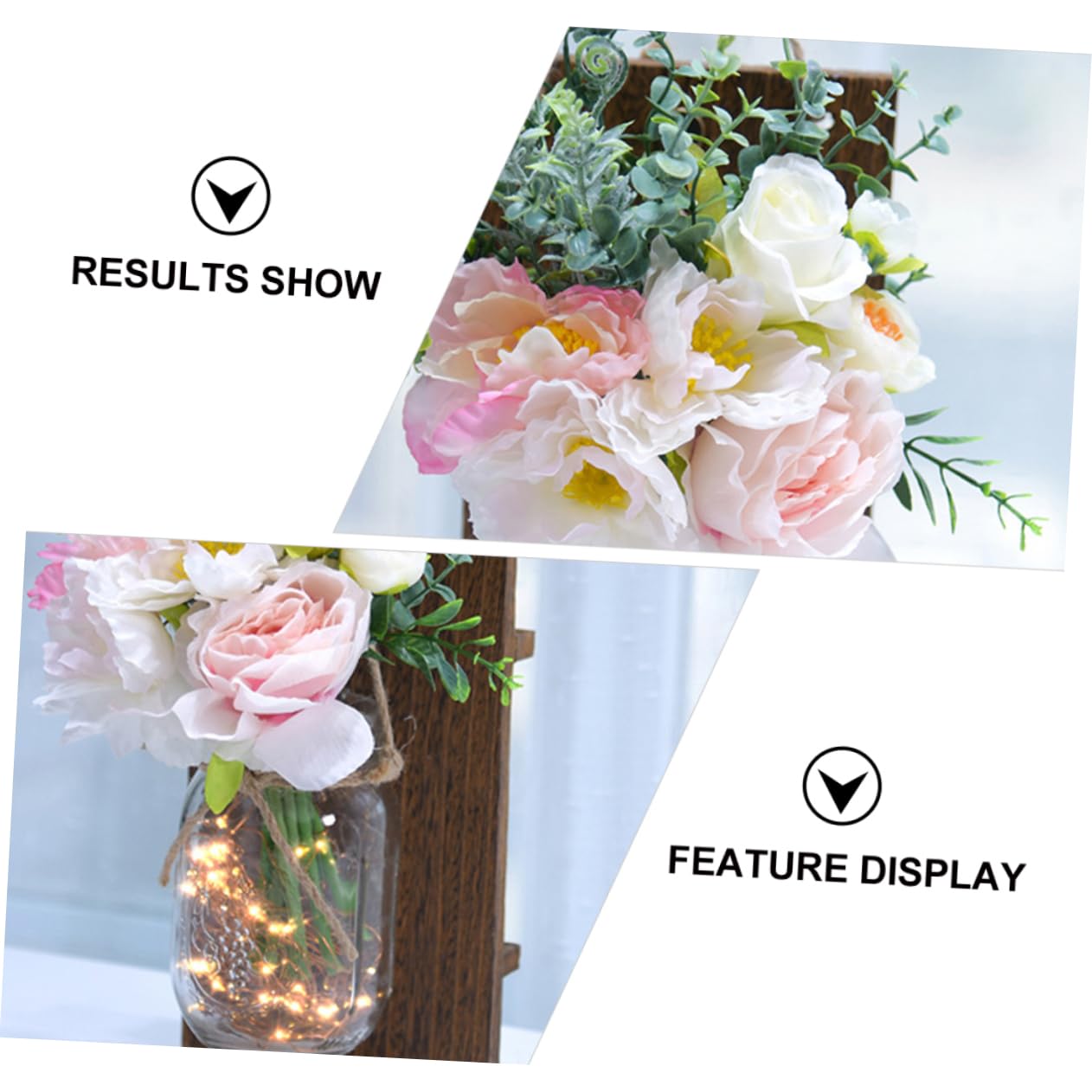 Cabilock Decorative LED Wall Lamp with Artificial Flowers - Goblincore Aesthetic Room Decor for Bedroom, Living Room, or Office Lighting