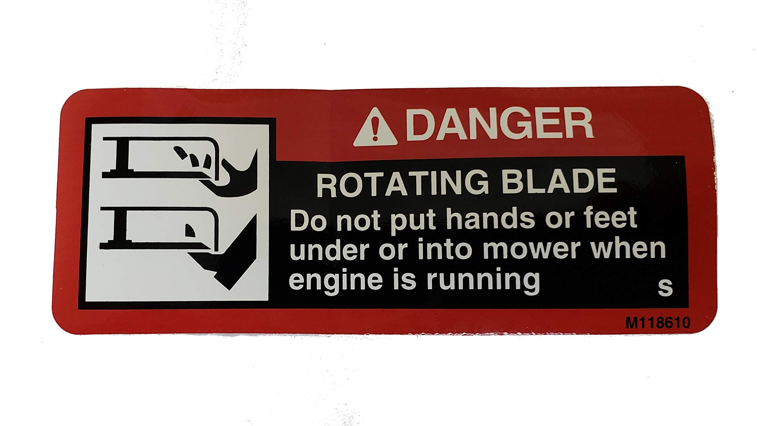 John Deere Original Equipment Safety Sign #M118610 - Heavy Duty Warning Label for Tractors & Farm Equipment | Perfect for Agricultural Worksites & Industrial Safety Compliance