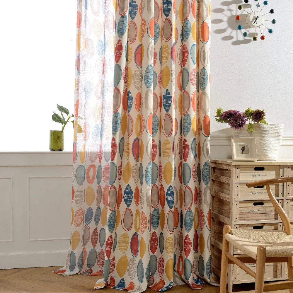 Alena Modern Geometric Custom Privacy Curtain - Blackout Window Treatment for Bedroom, Living Room & Nursery - Stylish Home Decor