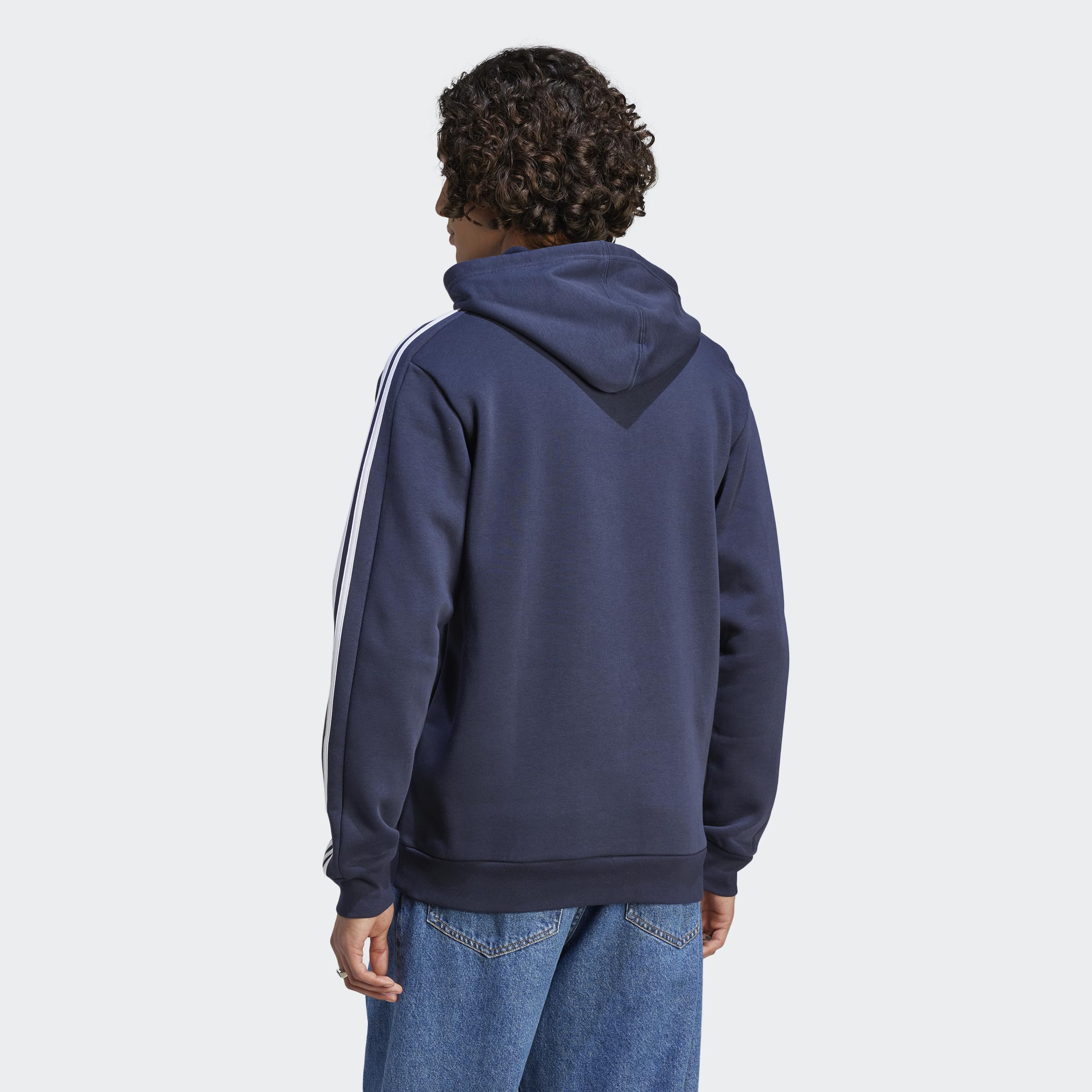 adidas Men's Essentials Fleece 3-Stripes Hoodie - Soft & Warm Pullover Sweatshirt for Casual Wear, Gym & Outdoor Activities