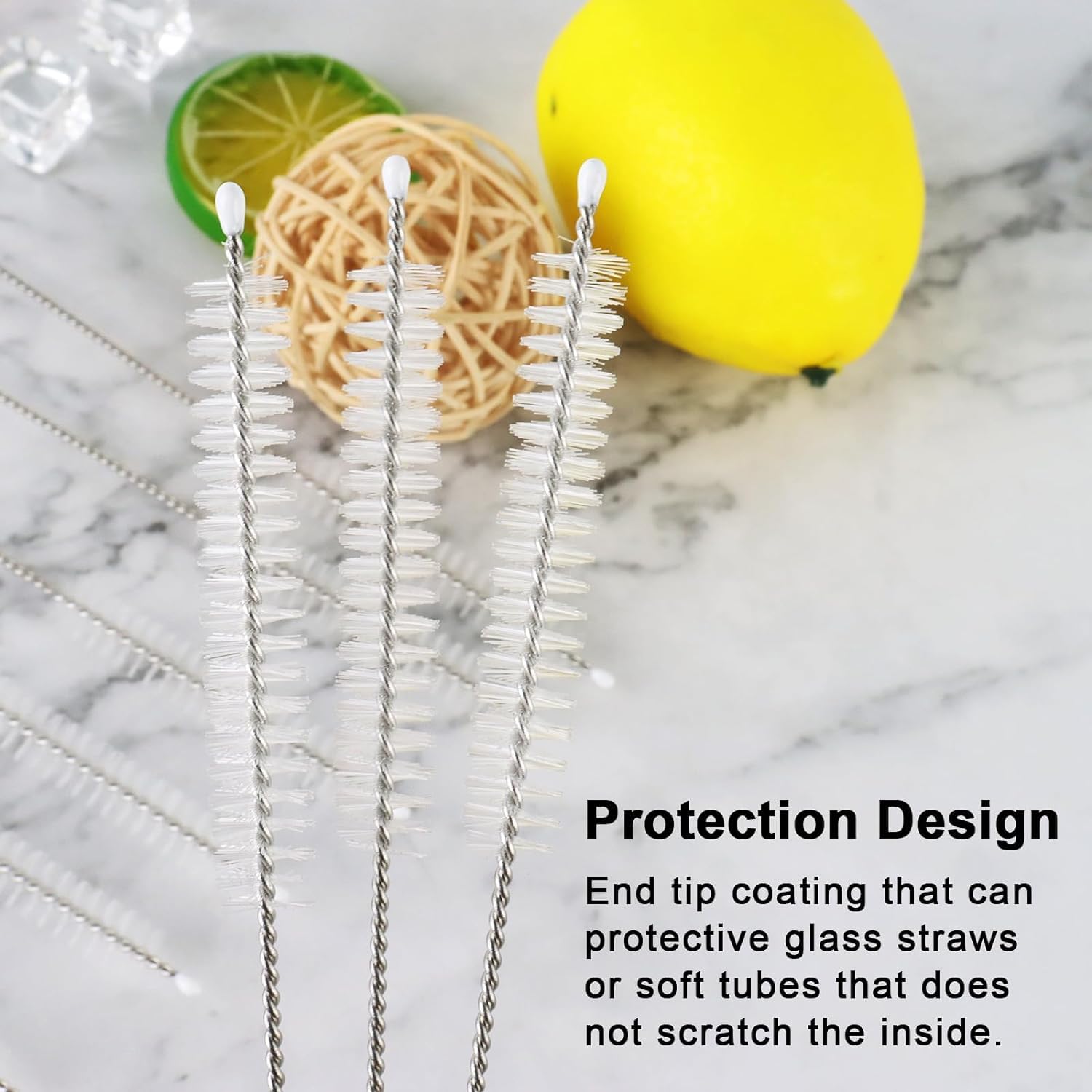 8-Pack Reusable Straw Cleaner Brush for Stanley, Owala & Yeti Tumblers - Durable Bottle Straw Cleaning Brushes for Travel, Gym & Outdoor Activities
