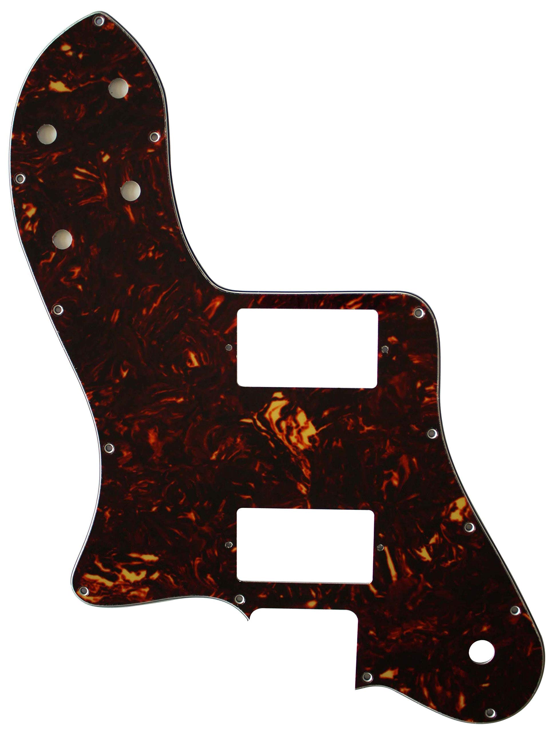 Electric Guitar Pickguard for Fender US '72 Telecaster Deluxe Reissue - 4 Ply Brown Tortoise PAF Style | Replacement Part for Vintage Guitar Upgrade & Repair | Perfect for Musicians, Collectors & DIY Enthusiasts