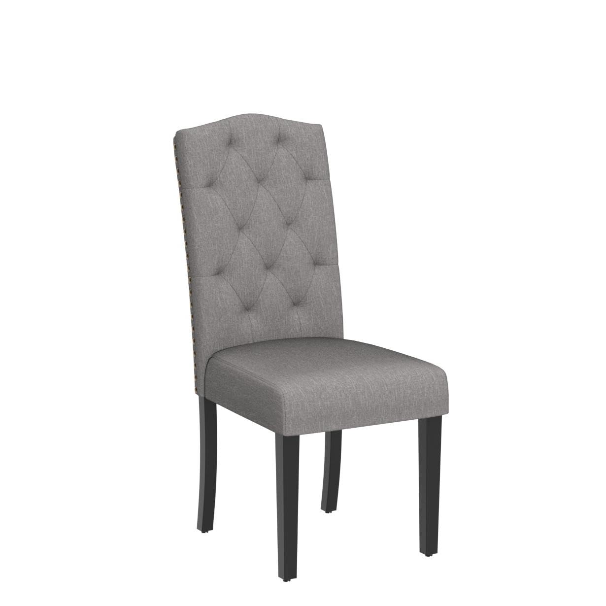 Giantex 4-Piece Tufted Fabric Dining Chair Set with Nailhead Trim - Modern Upholstered Parsons Chairs with Padded Seat & Tall Backrest - Perfect for Kitchen, Dining Room, Breakfast Nook & Home Decor