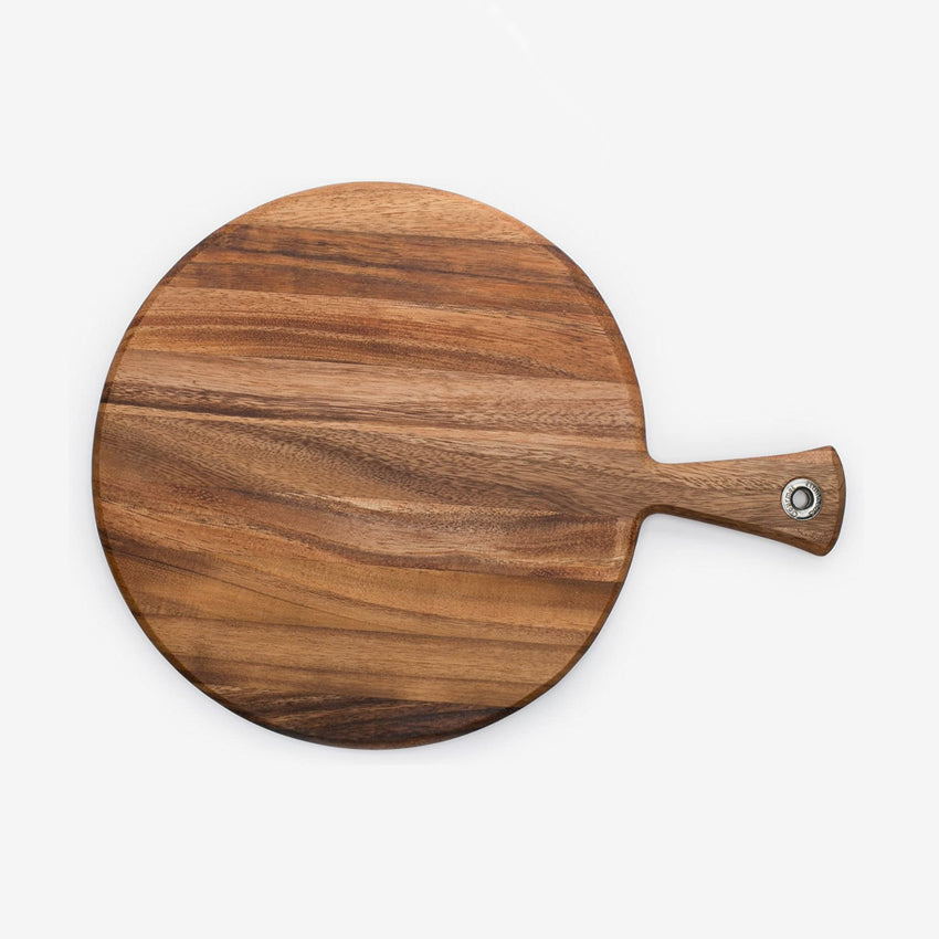 Fox Run Round Provencale Paddle Board - Premium Wooden Cutting Board for Kitchen, Charcuterie & Cheese Serving - Perfect for Entertaining, Home Decor & Gourmet Food Presentation