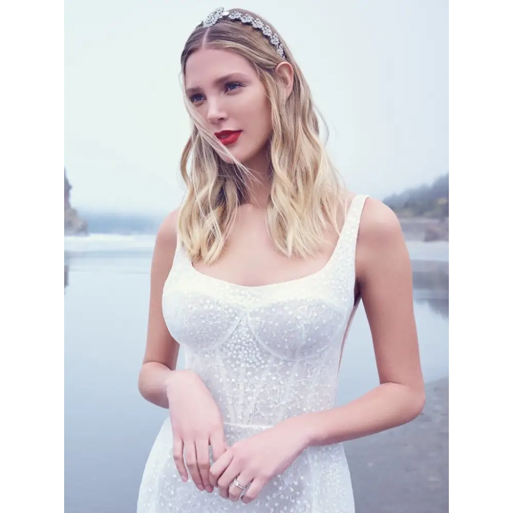 Aerona by Sottero and Midgley Wedding Dress Sample Sale - Elegant Bridal Gown for Church Ceremony & Beach Weddings