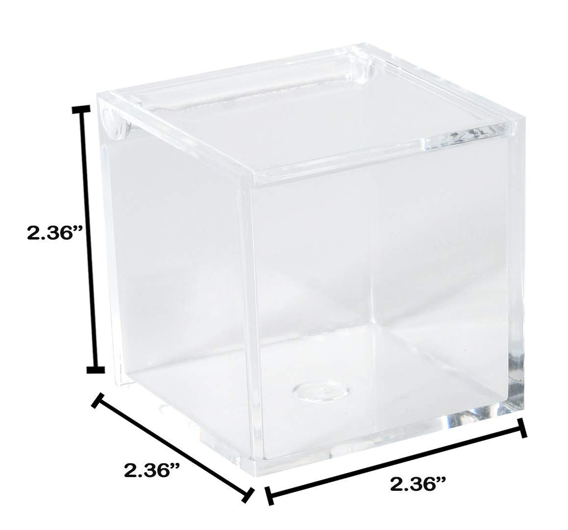 Hammont 36-Pack Clear Acrylic Storage Boxes - 6 Sizes (2.36