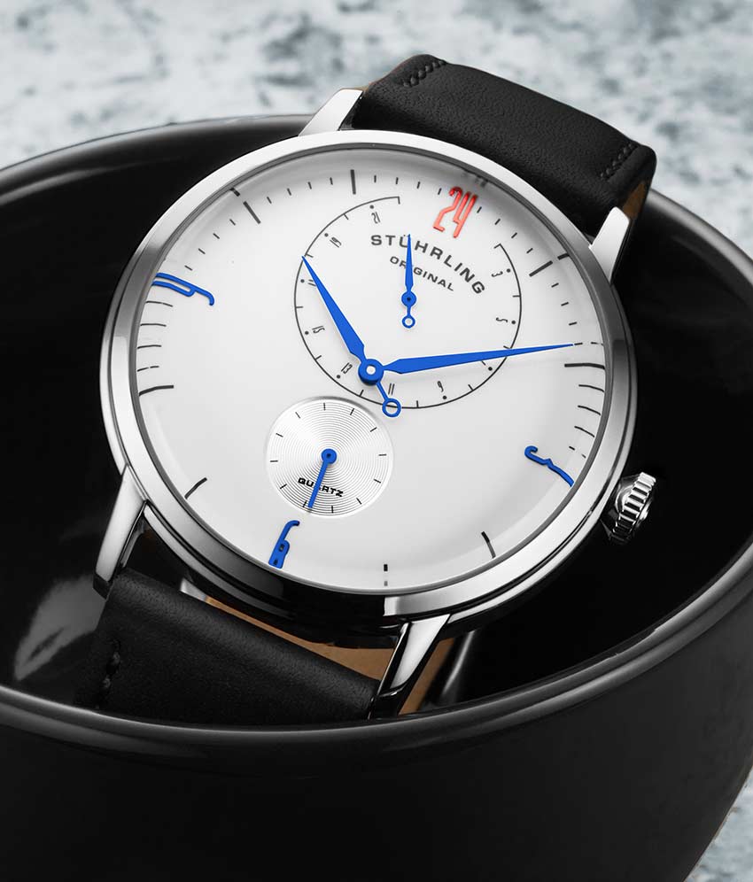 Cabaletta 3969 Classic Men's Quartz Watch - 42mm Stainless Steel Case, Water Resistant, Elegant Dress Watch for Business & Formal Occasions