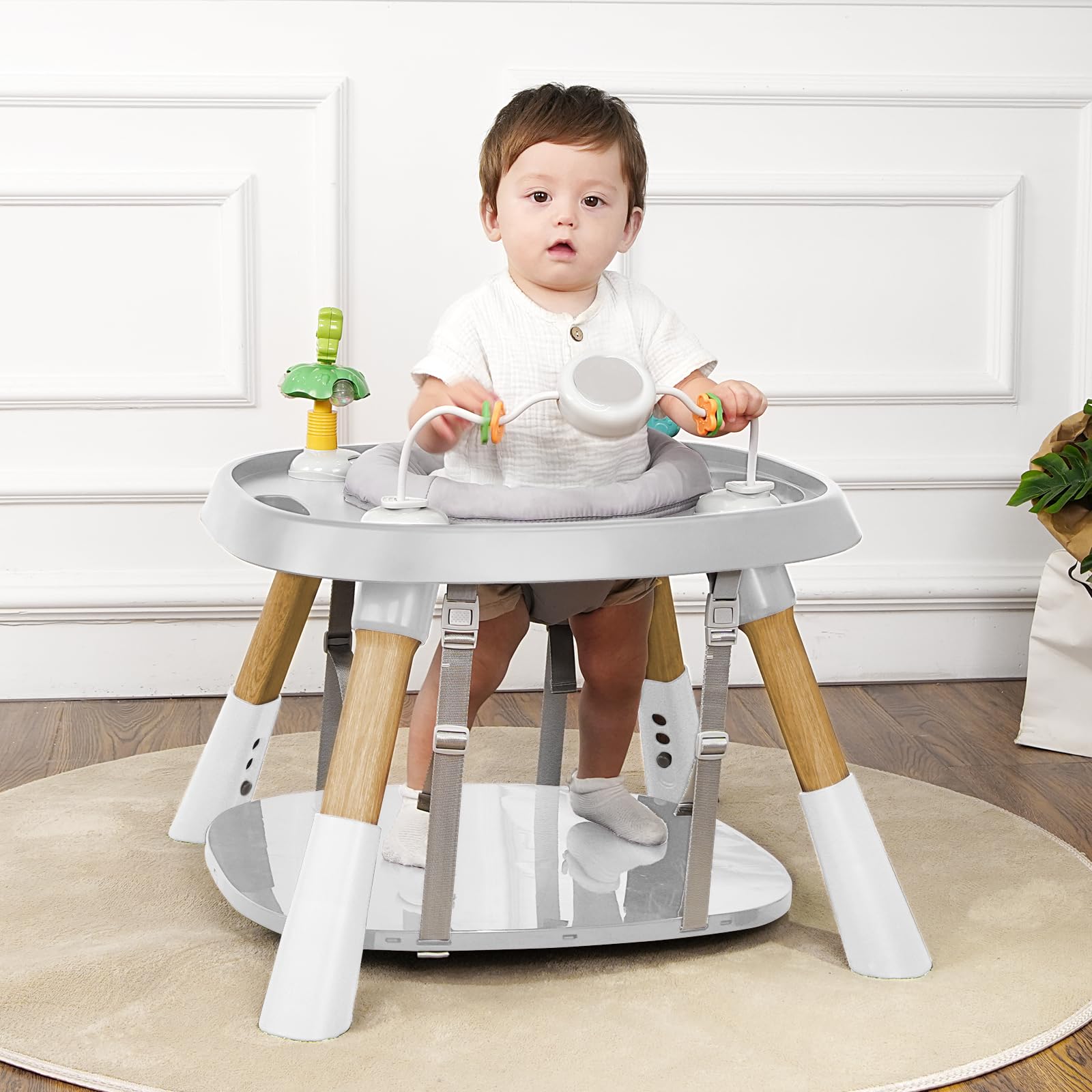 15-in-1 Convertible Baby High Chair for Toddlers 6-72 Months | Adjustable Height & Easy Clean Feeding Chair | Safe & Comfortable for Home, Restaurant & Travel (Grey)