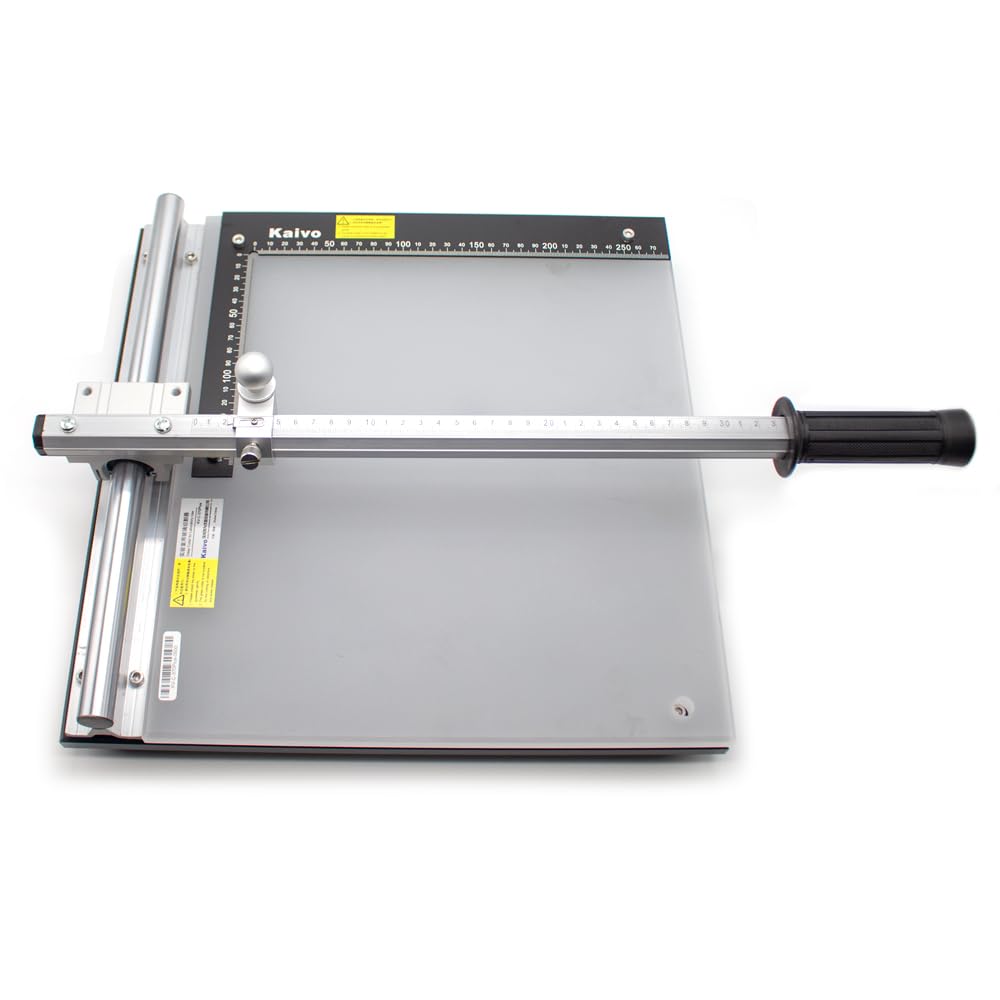 Premium Glass Cutter Tool - Manual ITO Glass Cutting Machine with Silica Gel Base (28x33cm, KVC370 Plus) for Laboratory, DIY Projects & Precision Glass Cutting - Ideal for Scientific Research, Crafting & Industrial Applications