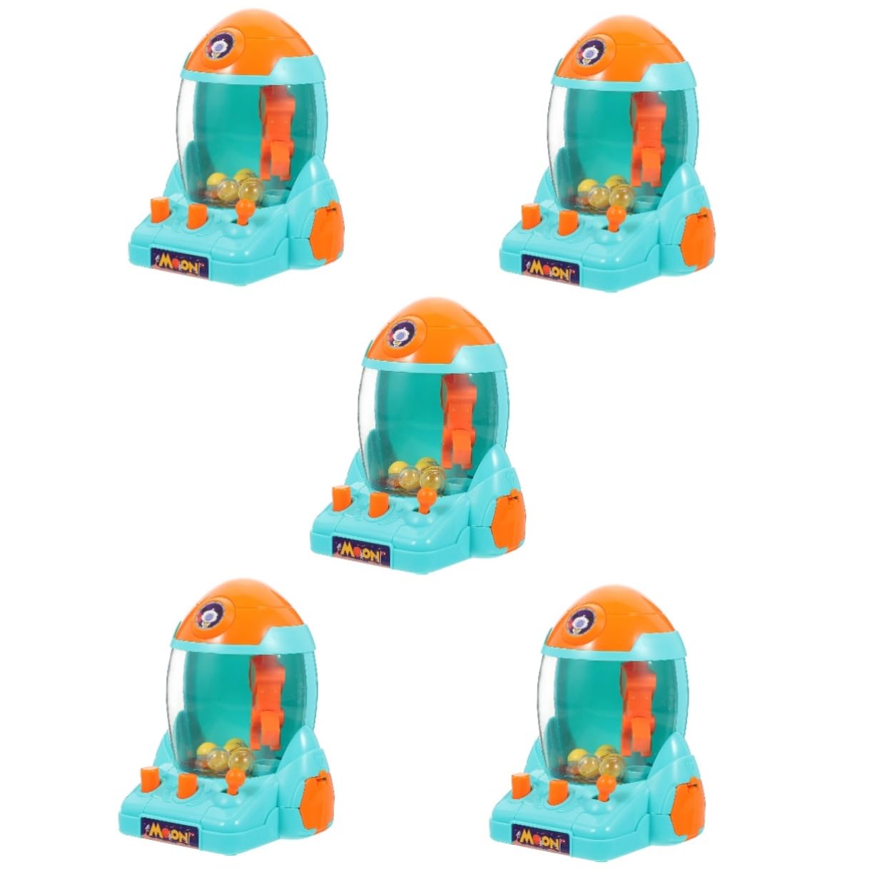 5pcs Mini Claw Machine Toy Set for Kids - Fun Arcade Style Grabber Game with Plastic Claws - Perfect Birthday Gift for Boys & Girls Ages 3-8 - Great for Home Play, Party Favors and Cognitive Development