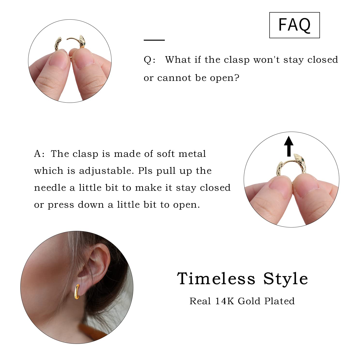 Dreamfox 6/8 Pairs Small Hypoallergenic 14K Gold Plated Huggie Hoop Earrings for Women - Minimalist Huggie Stud Earrings Set, Perfect Christmas Gift for Everyday Wear, Parties & Special Occasions