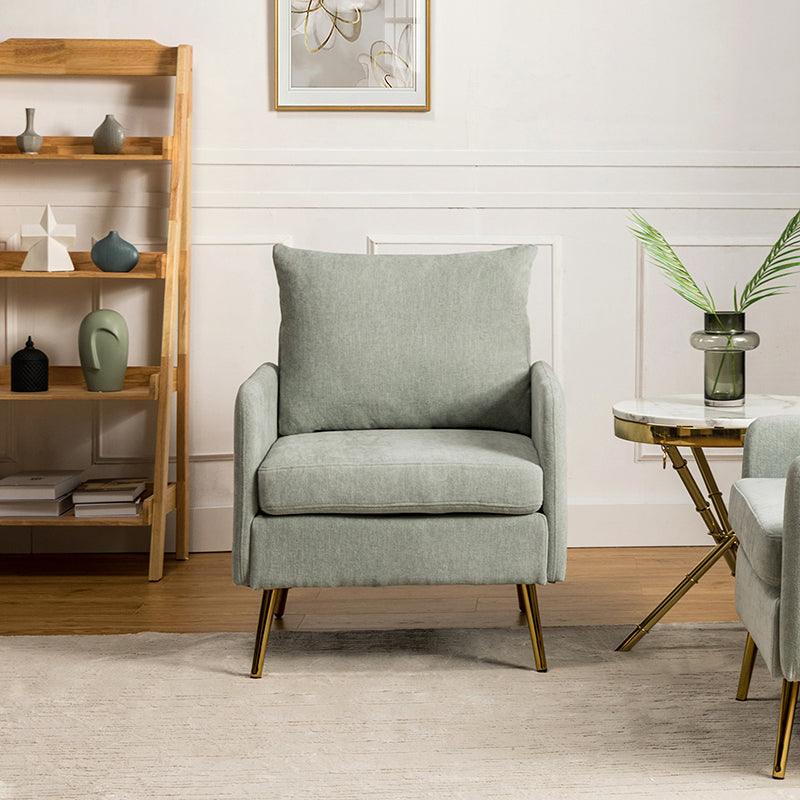 Laertiades Modern Upholstered Accent Armchair with Removable Cushion, Sturdy Metal Legs & High-Density Foam - Perfect for Living Room, Bedroom, or Office Decor
