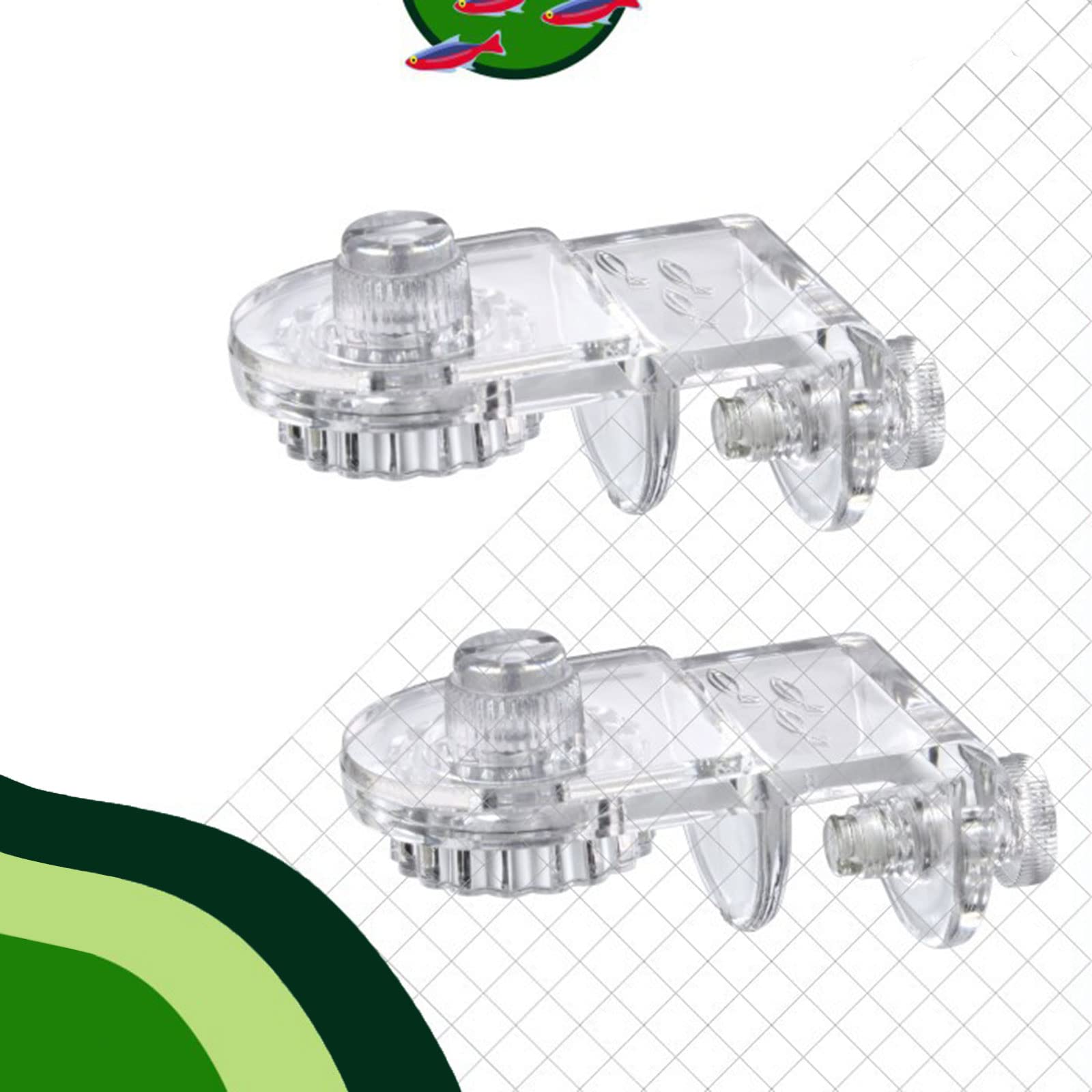 2pcs Transparent Acrylic Aquarium Clips - Fish Tank Net Holder for Anti-Jump Cover