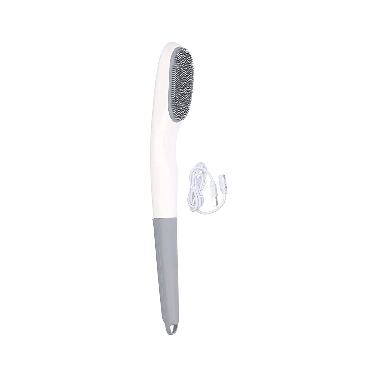 PWV Electric Bath Brush - Waterproof Silicone Shower Brush with Long Handle, Vibrating Body Scrubber for Exfoliation & Massage | Perfect for Sensitive Skin & Deep Cleansing in Shower or Bath