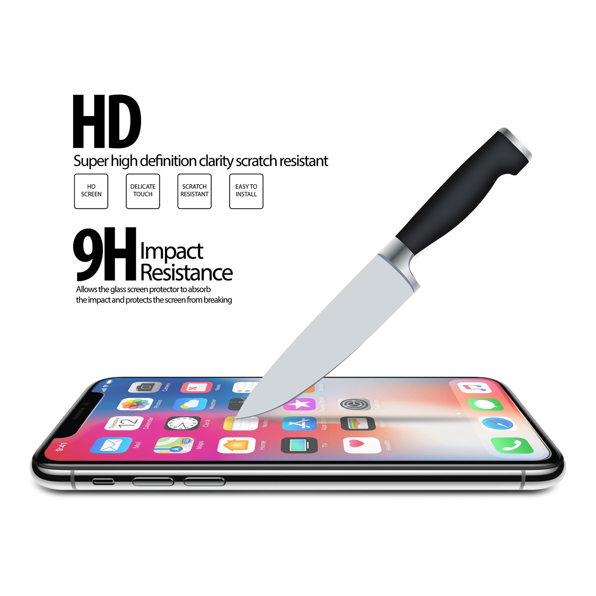 BoxWave ClearTouch Anti-UV EyeCare Tempered Glass Screen Protector for Apple iPhone 11 Pro - HD Clarity, Scratch Resistant, Bubble-Free Installation - Perfect for Work, Travel & Outdoor Use