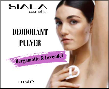 Natural Dry Deodorant Powder for Feet, Body & Underarms - Bergamot Lavender Scent | Sweat Absorption & Odor Control | Perfect for Gym, Travel & Daily Freshness