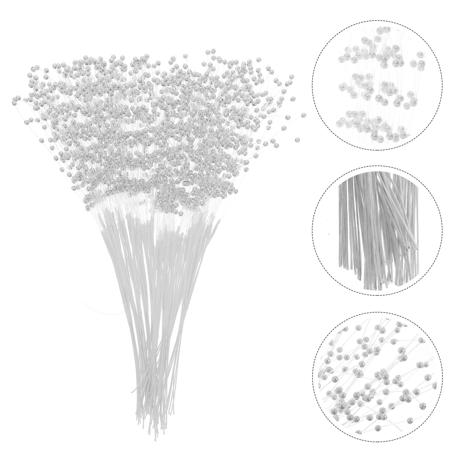 EXCEART 100Pcs White Flower Vases - Wedding Decorations, String Garland Beads, Bridal Bouquet Party Decor - Perfect for Wedding Centerpieces, Bridal Showers & Home Decoration