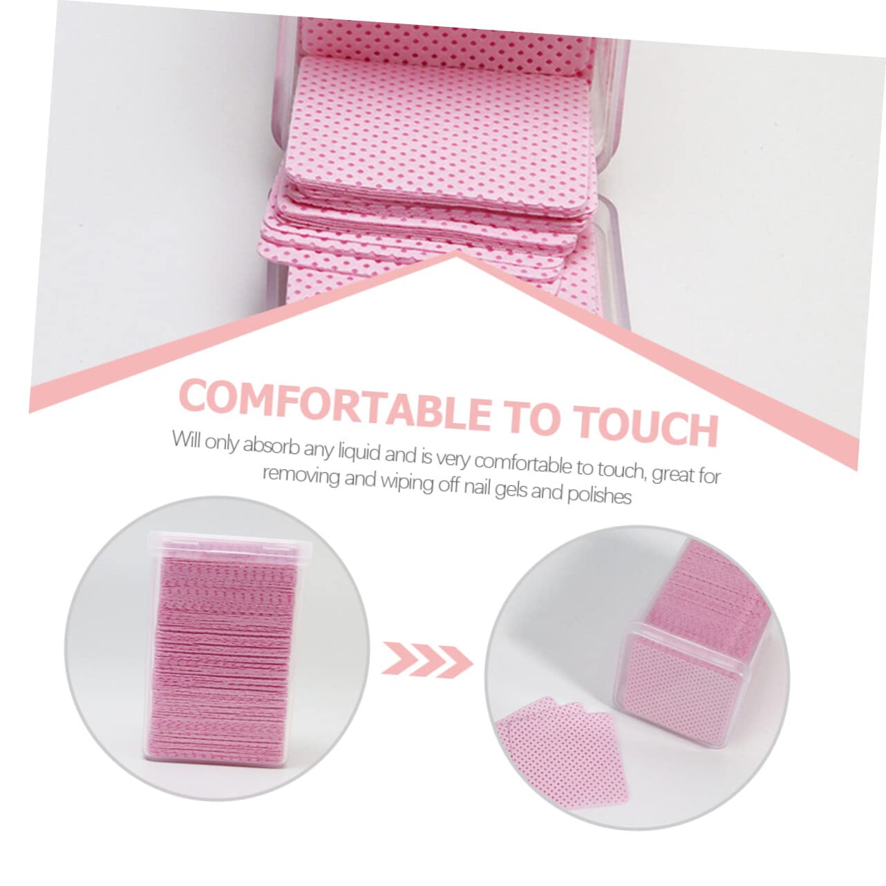 BIUDECO 400pcs Nail Polish Remover Pads - Disposable Wipes for Nail Art & Manicure