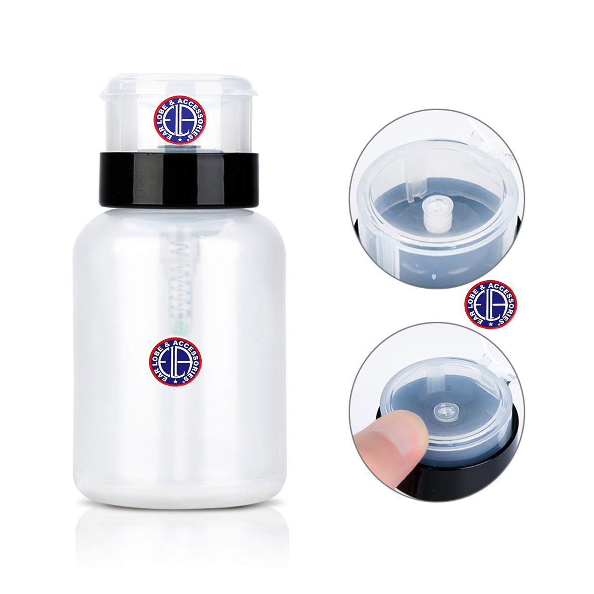 50 Pcs Premium Cotton Pads for Makeup Removal, Babies & Medical Use with 1 Push-Down Acetone Dispenser | Soft Facial Wipes & Nail Polish Remover Combo | Ideal for Skincare, Baby Care & Salon Use