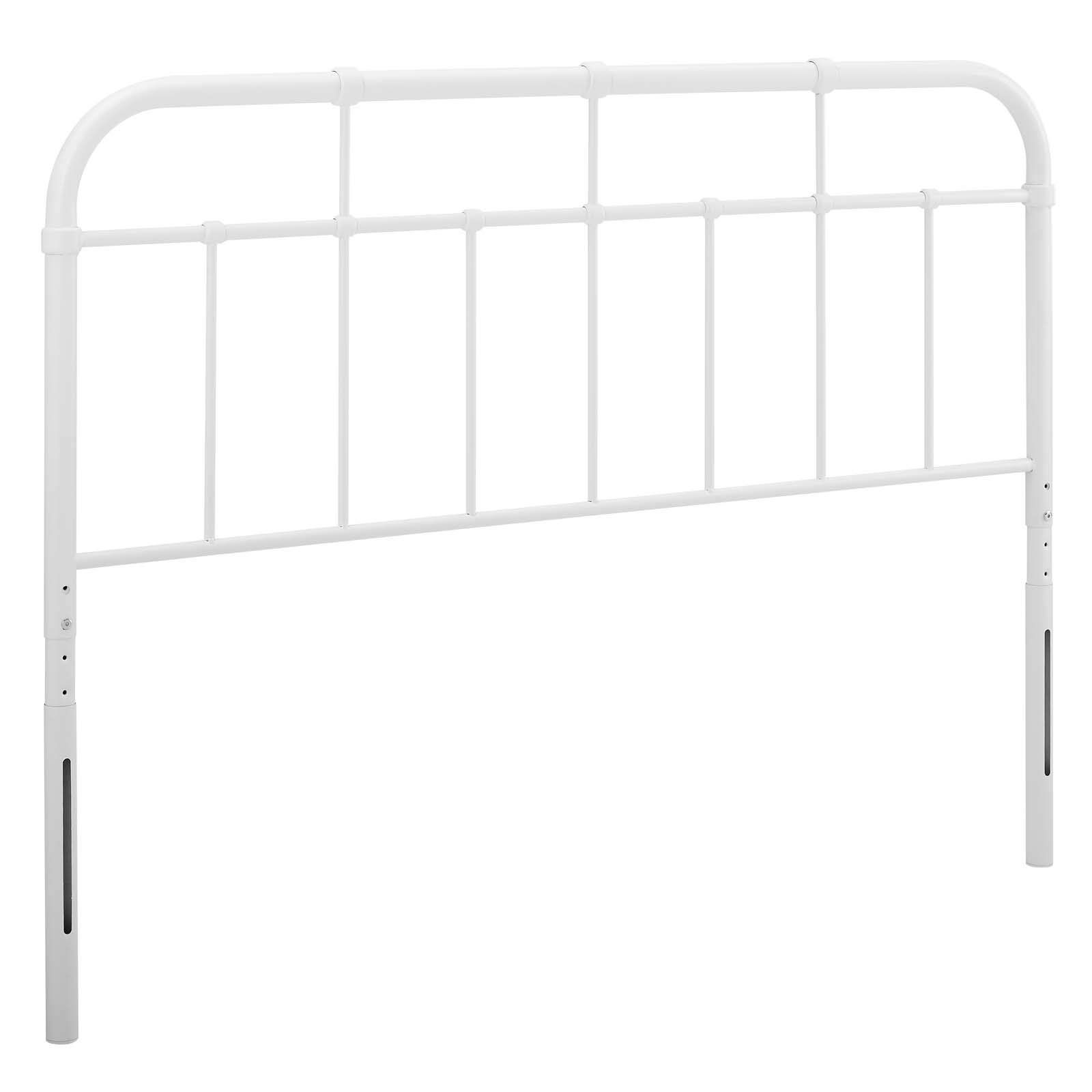 Modway Alessia Modern Farmhouse White Metal Queen Headboard - Elegant Bedroom Decor for Farmhouse & Rustic Style Homes