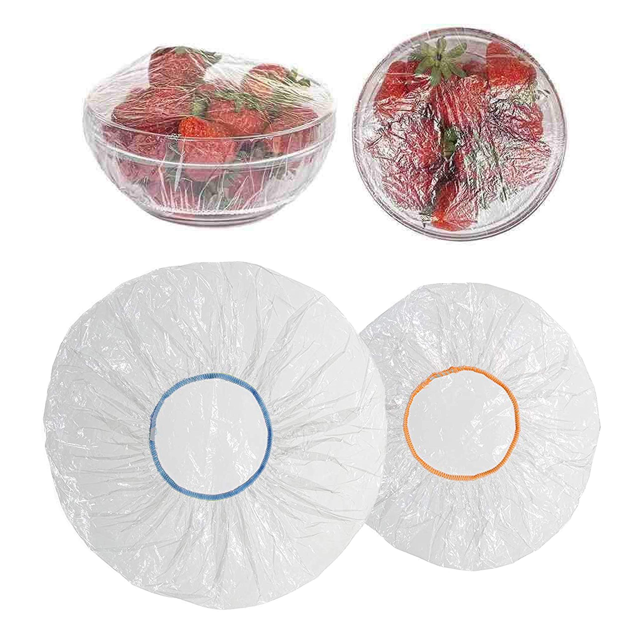 10-Piece Clear Elastic Bowl Covers - Stretchable Food Storage Lids for Plates & Dishes - Perfect for Meal Prep, Leftovers & Refrigerator Organization